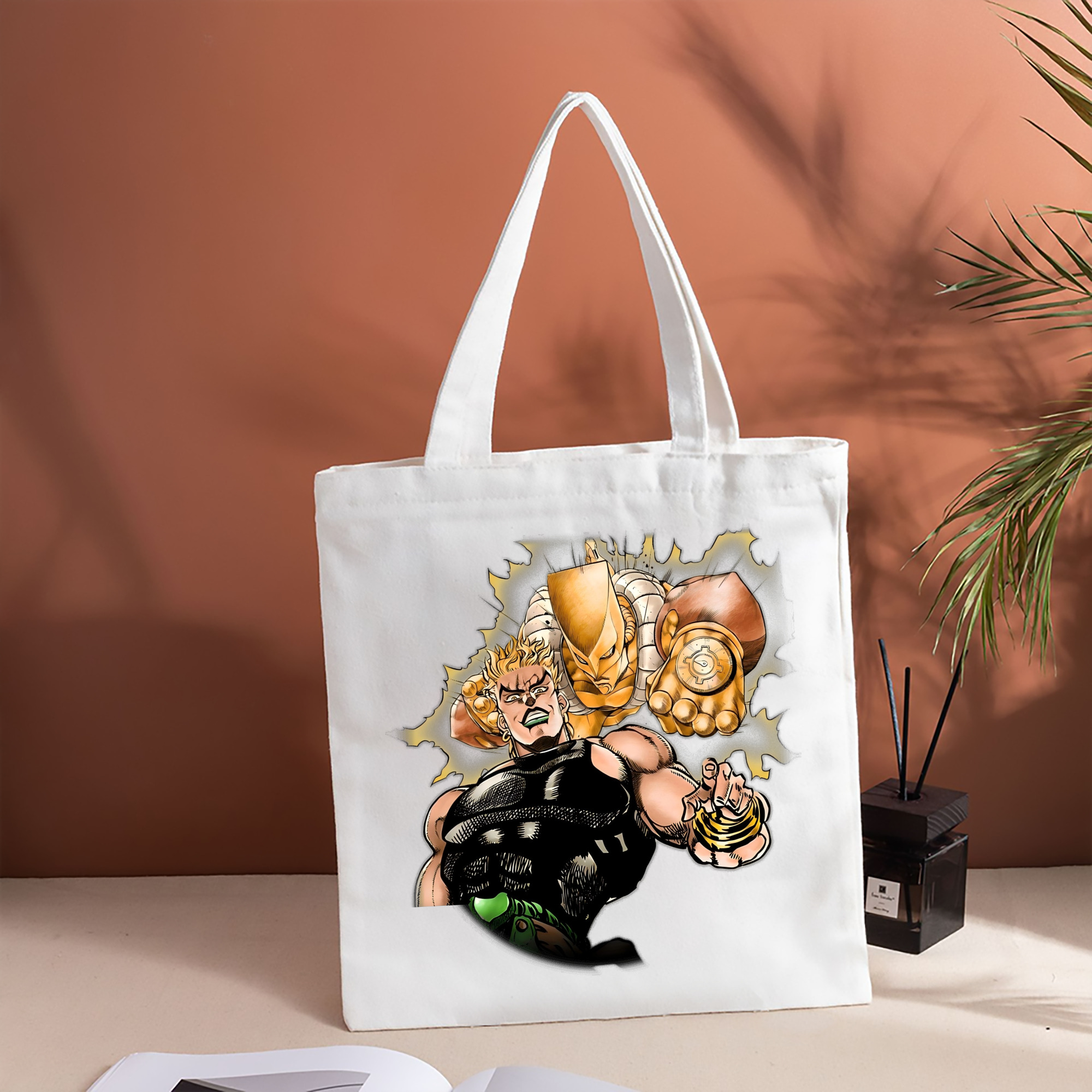 ジョジョの奇妙な冒険 ディオ?ブランドー JoJo's Bizarre Adventure Dio Brando 縦型キャンバス生地手提げバッグ　トートバッグ
