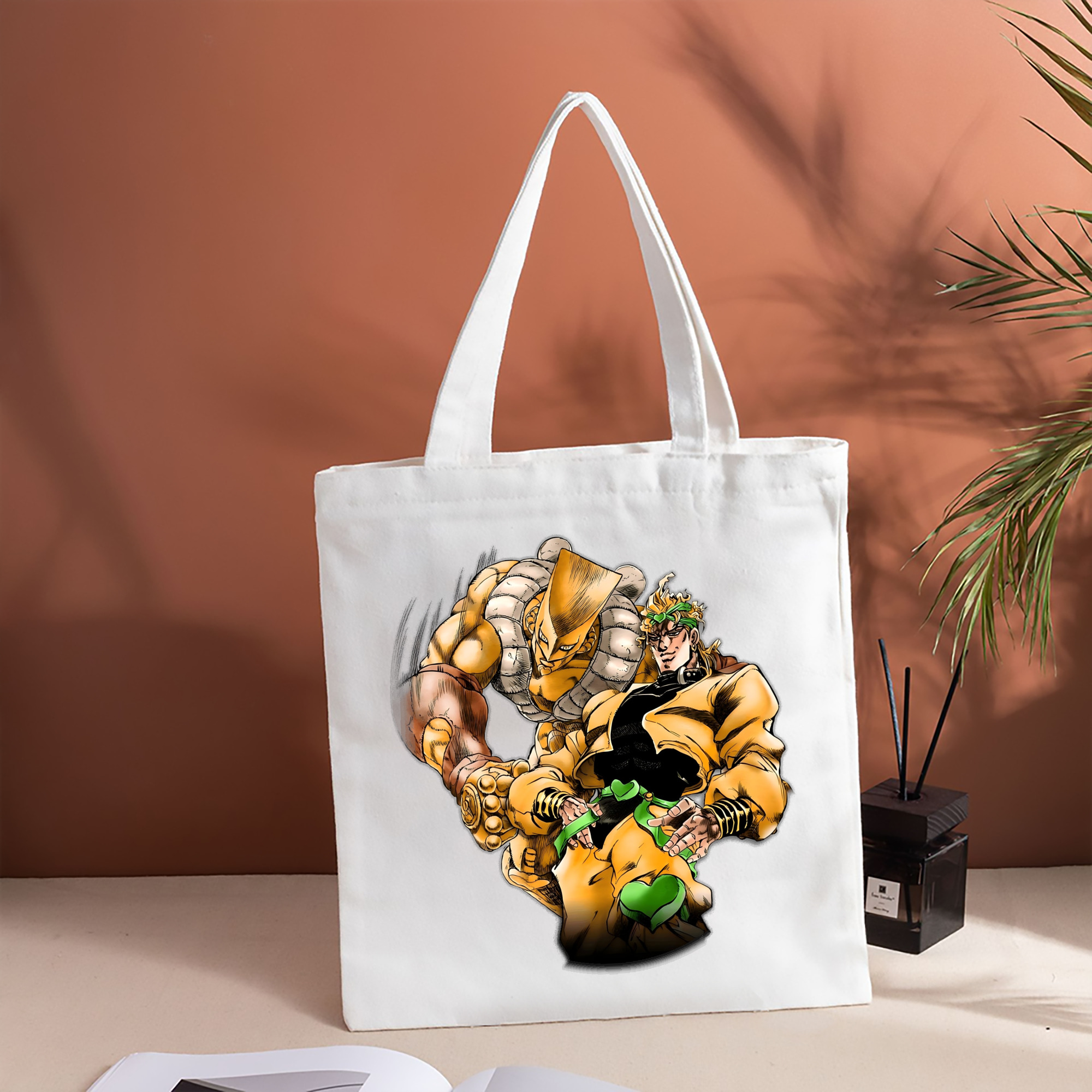 ジョジョの奇妙な冒険 ディオ?ブランドー JoJo's Bizarre Adventure Dio Brando 縦型キャンバス生地手提げバッグ　トートバッグ