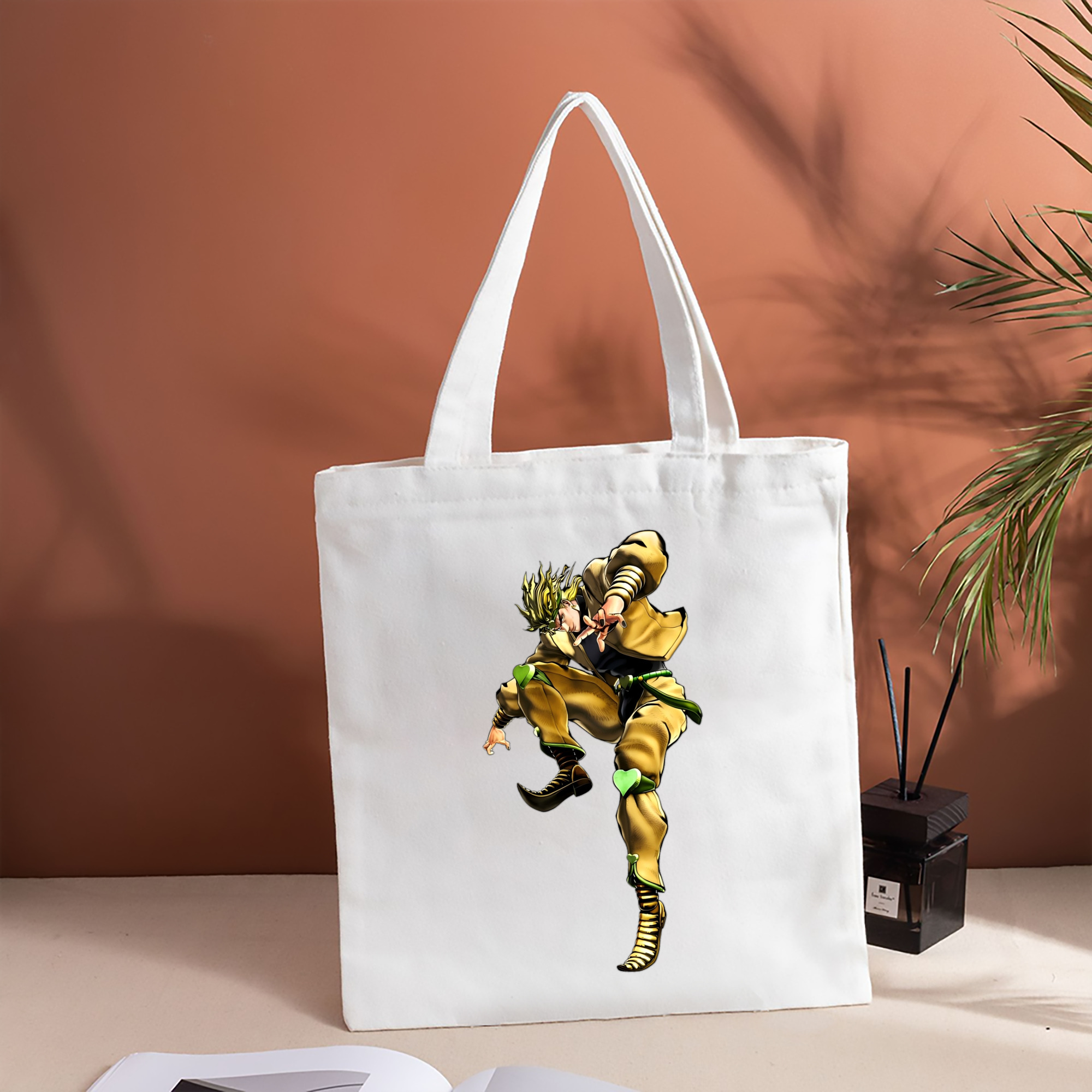 ジョジョの奇妙な冒険 ディオ?ブランドー JoJo's Bizarre Adventure Dio Brando 縦型キャンバス生地手提げバッグ　トートバッグ