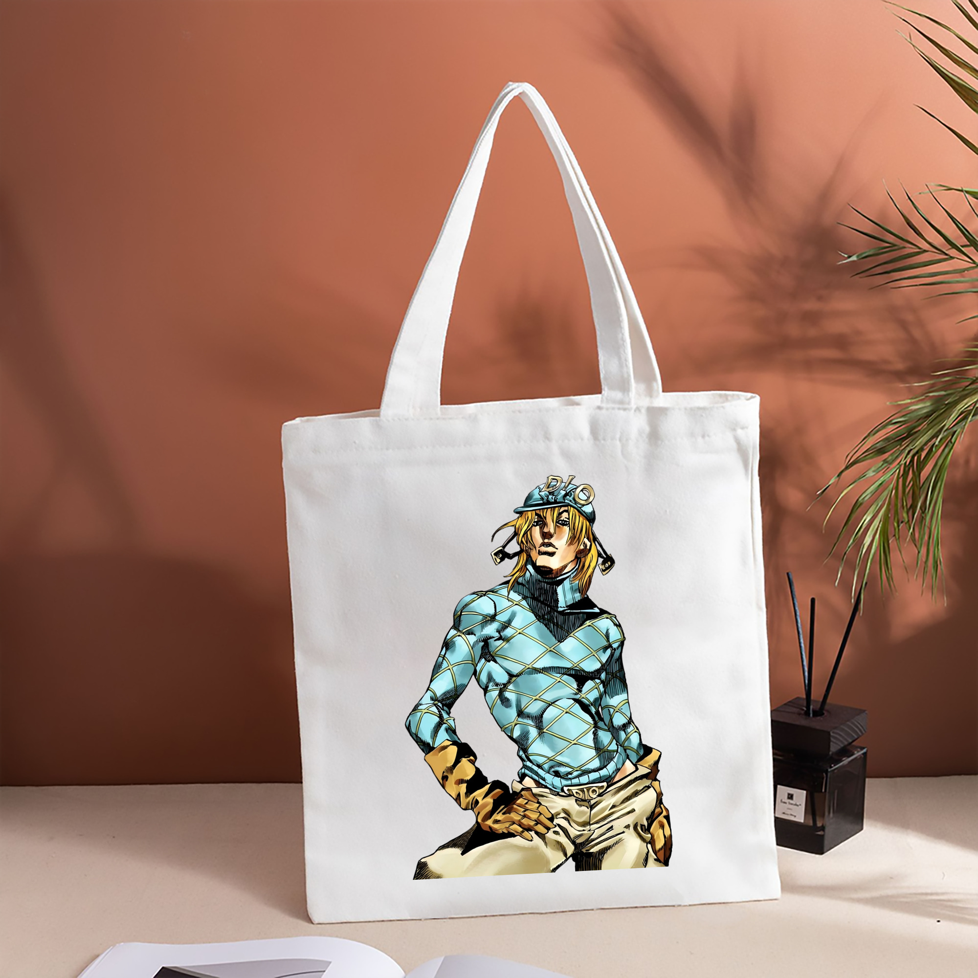 ジョジョの奇妙な冒険 ディオ?ブランドー JoJo's Bizarre Adventure Dio Brando 縦型キャンバス生地手提げバッグ　トートバッグ