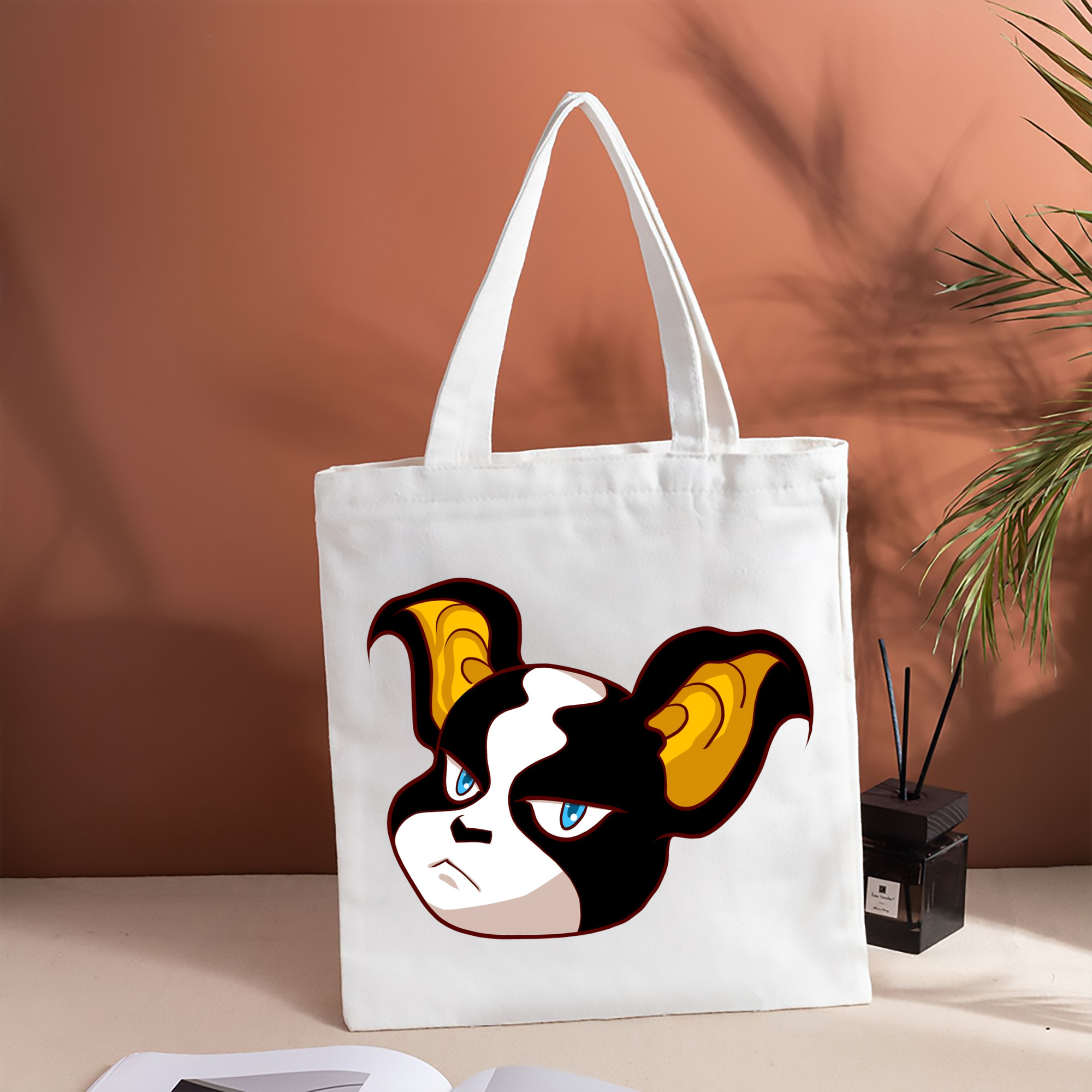 ジョジョの奇妙な冒険 イギー JoJo's Bizarre Adventure Iggy 縦型キャンバス生地手提げバッグ　トートバッグ