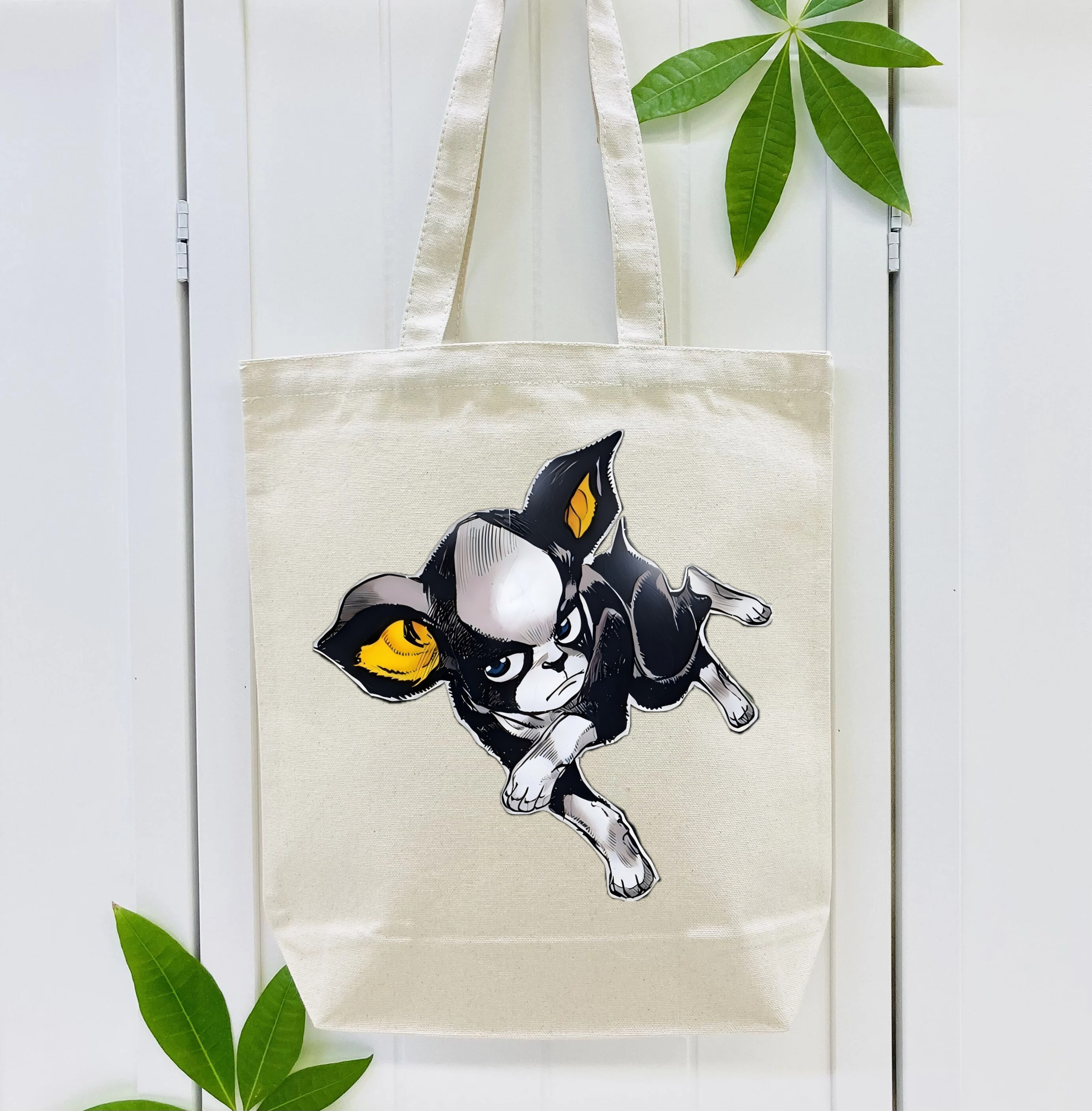 ジョジョの奇妙な冒険 イギー JoJo's Bizarre Adventure Iggy 縦型キャンバス生地手提げバッグ　トートバッグ