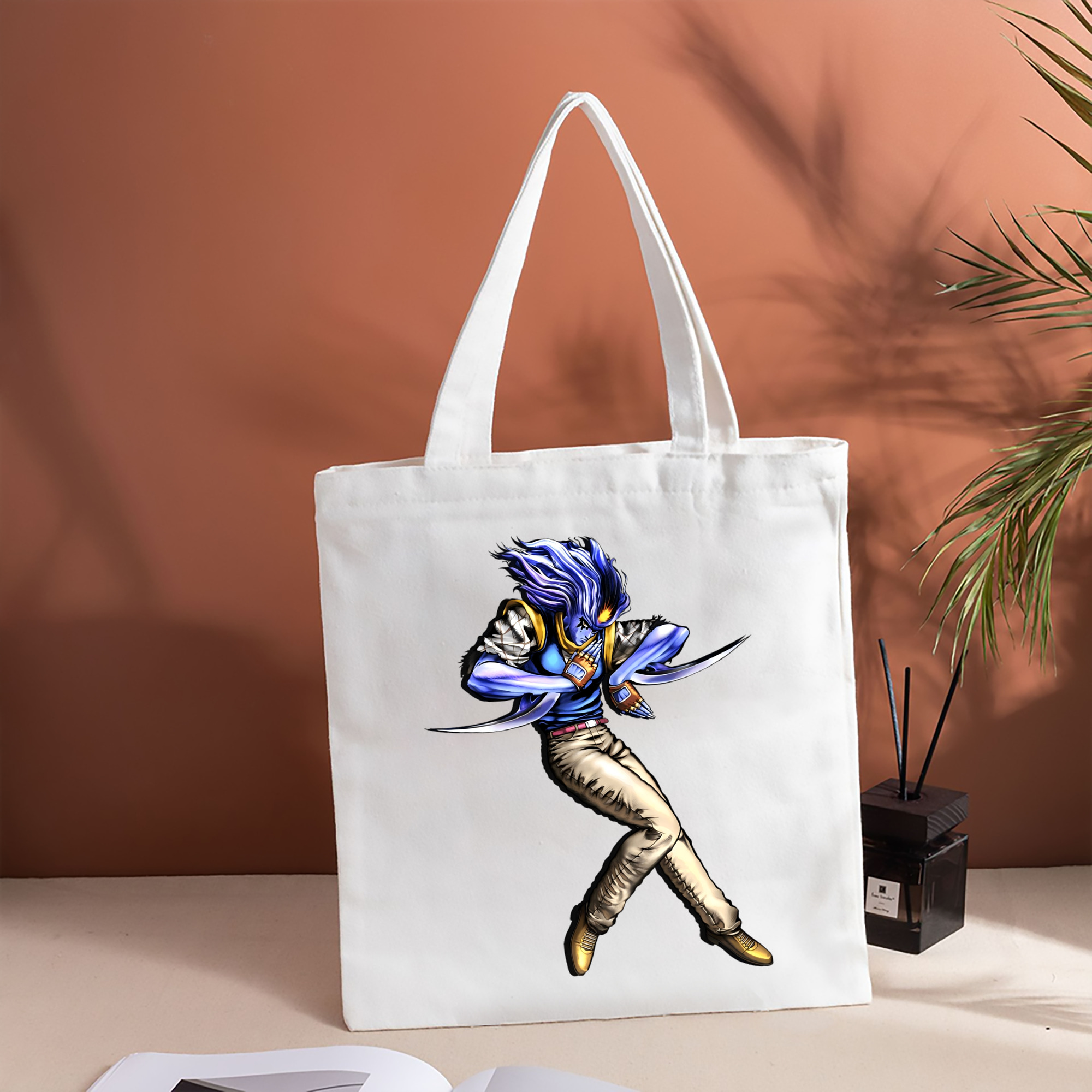 ジョジョの奇妙な冒険 JoJo's Bizarre Adventure 縦型キャンバス生地手提げバッグ　トートバッグ