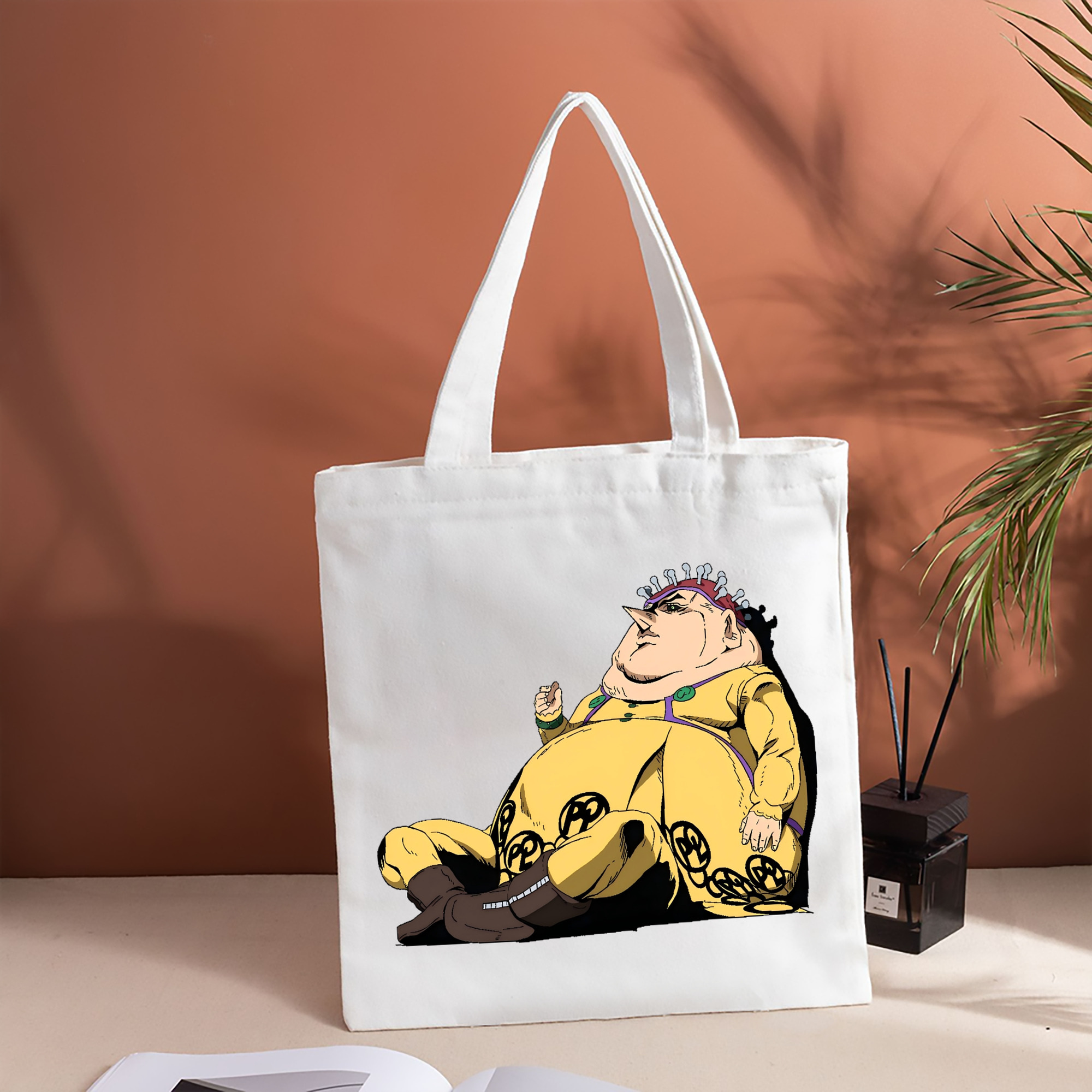 ジョジョの奇妙な冒険 ポルポ JoJo's Bizarre Adventure Polpo 縦型キャンバス生地手提げバッグ　トートバッグ