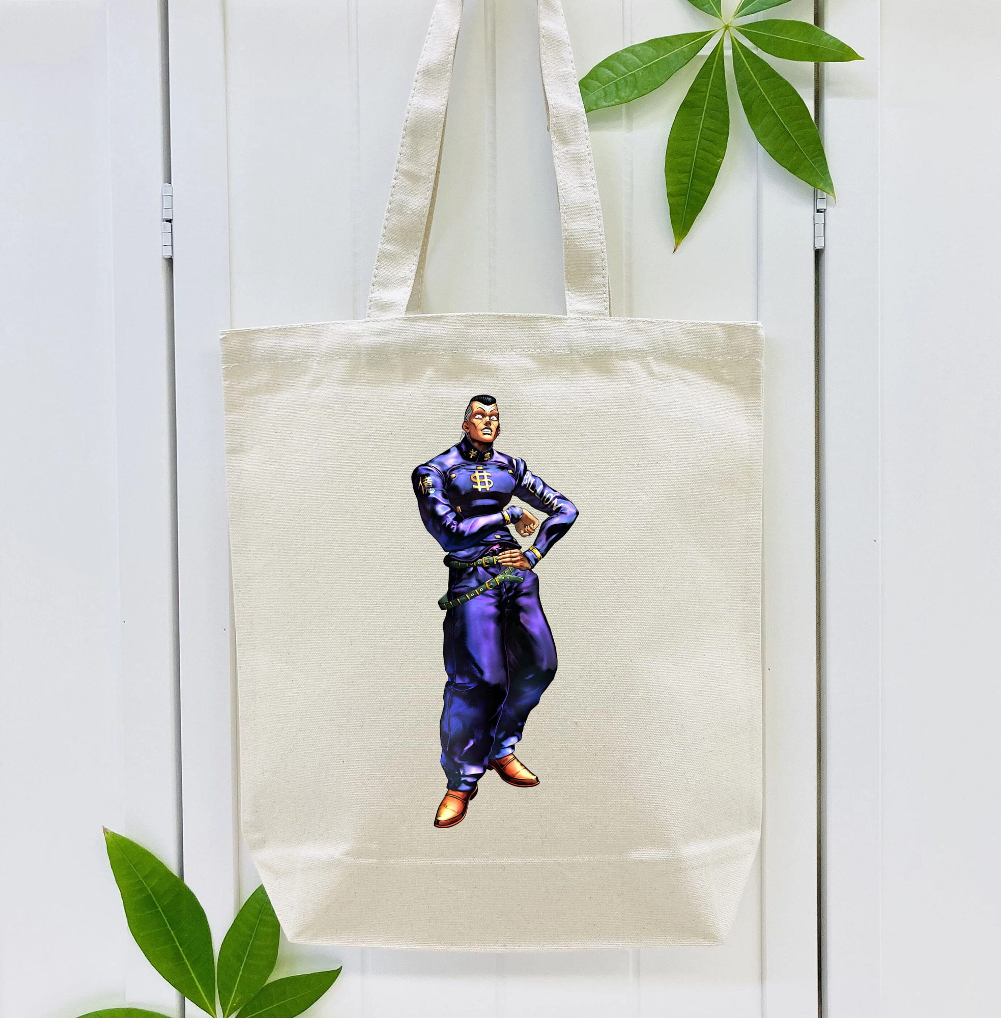 ジョジョの奇妙な冒険 虹村億泰 にじむら おくやす JoJo's Bizarre Adventure Nijimura Okuyasu 縦型キャンバス生地手提げバッグ　トートバッグ
