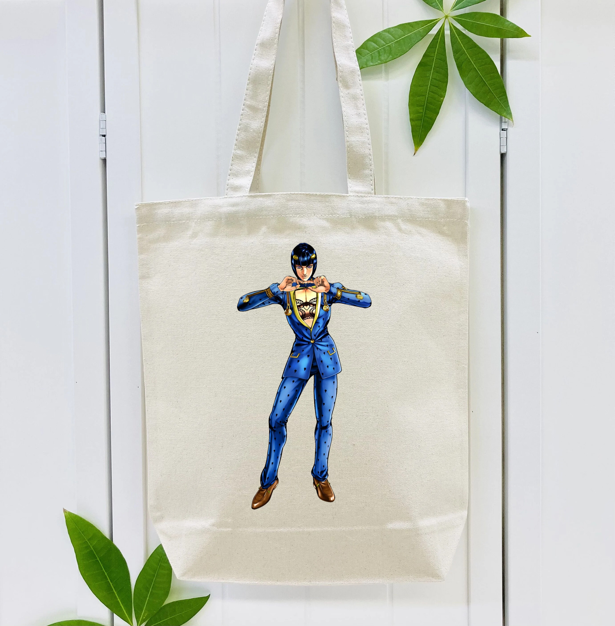 ジョジョの奇妙な冒険 ブローノ?ブチャラティ JoJo's Bizarre Adventure Bruno Bucciarati 縦型キャンバス生地手提げバッグ　トートバッグ