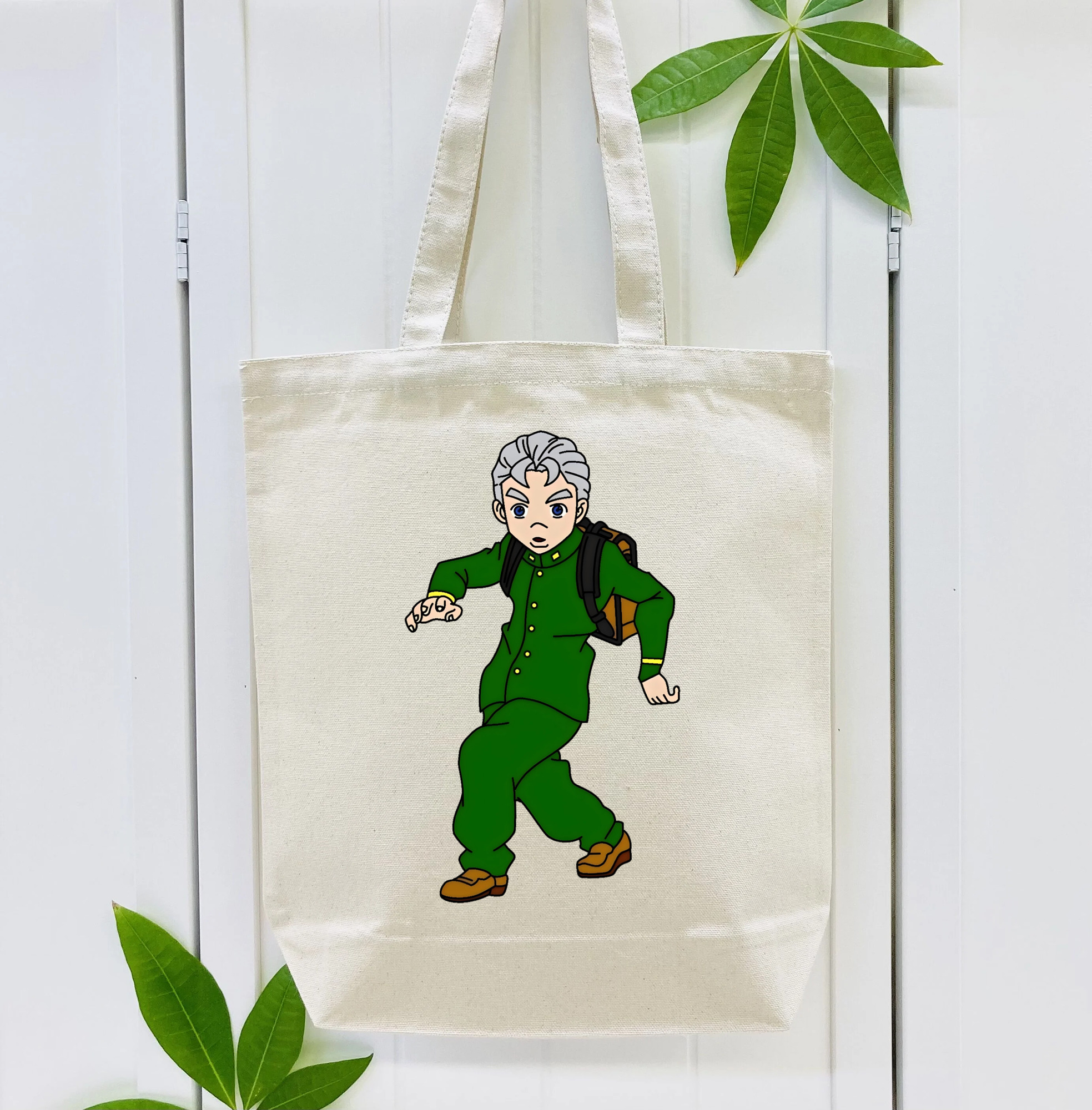 ジョジョの奇妙な冒険 広瀨康一 JoJo's Bizarre Adventure Hirose Koichi 縦型キャンバス生地手提げバッグ　トートバッグ