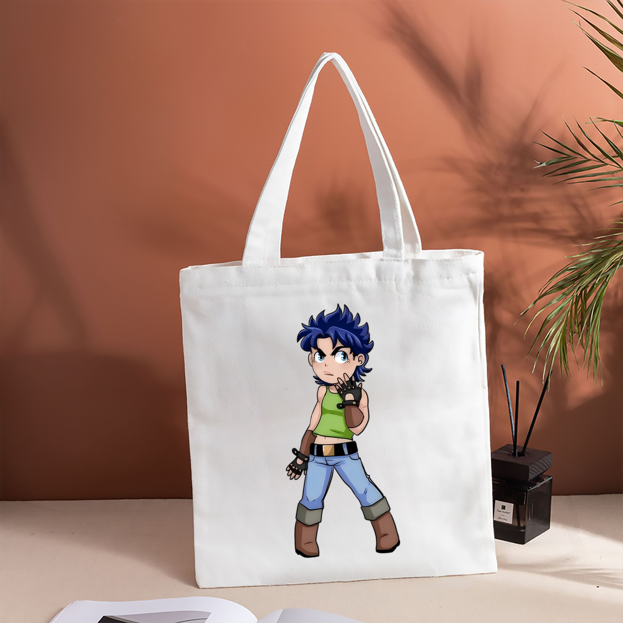 ジョジョの奇妙な冒険 広瀨康一 JoJo's Bizarre Adventure Hirose Koichi 縦型キャンバス生地手提げバッグ　トートバッグ
