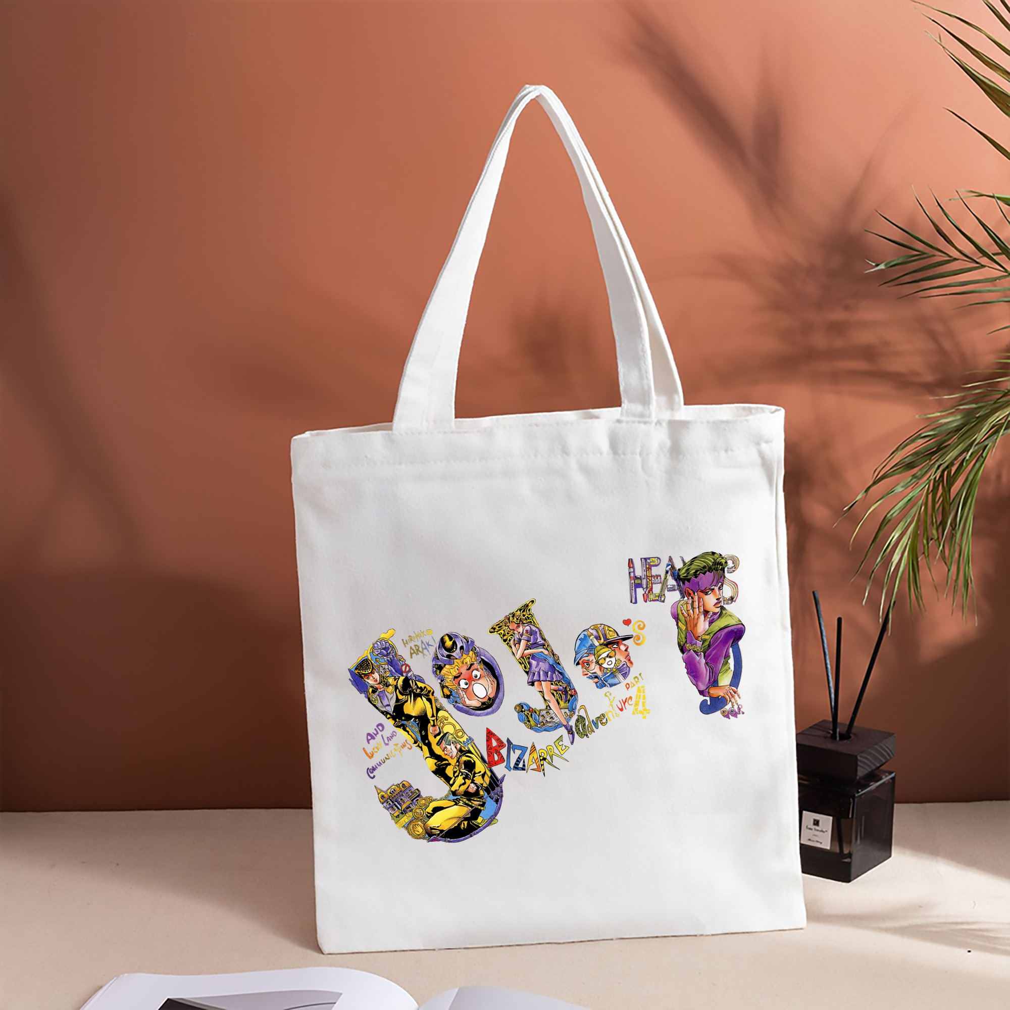ジョジョの奇妙な冒険 JoJo's Bizarre Adventure 縦型キャンバス生地手提げバッグ　トートバッグ