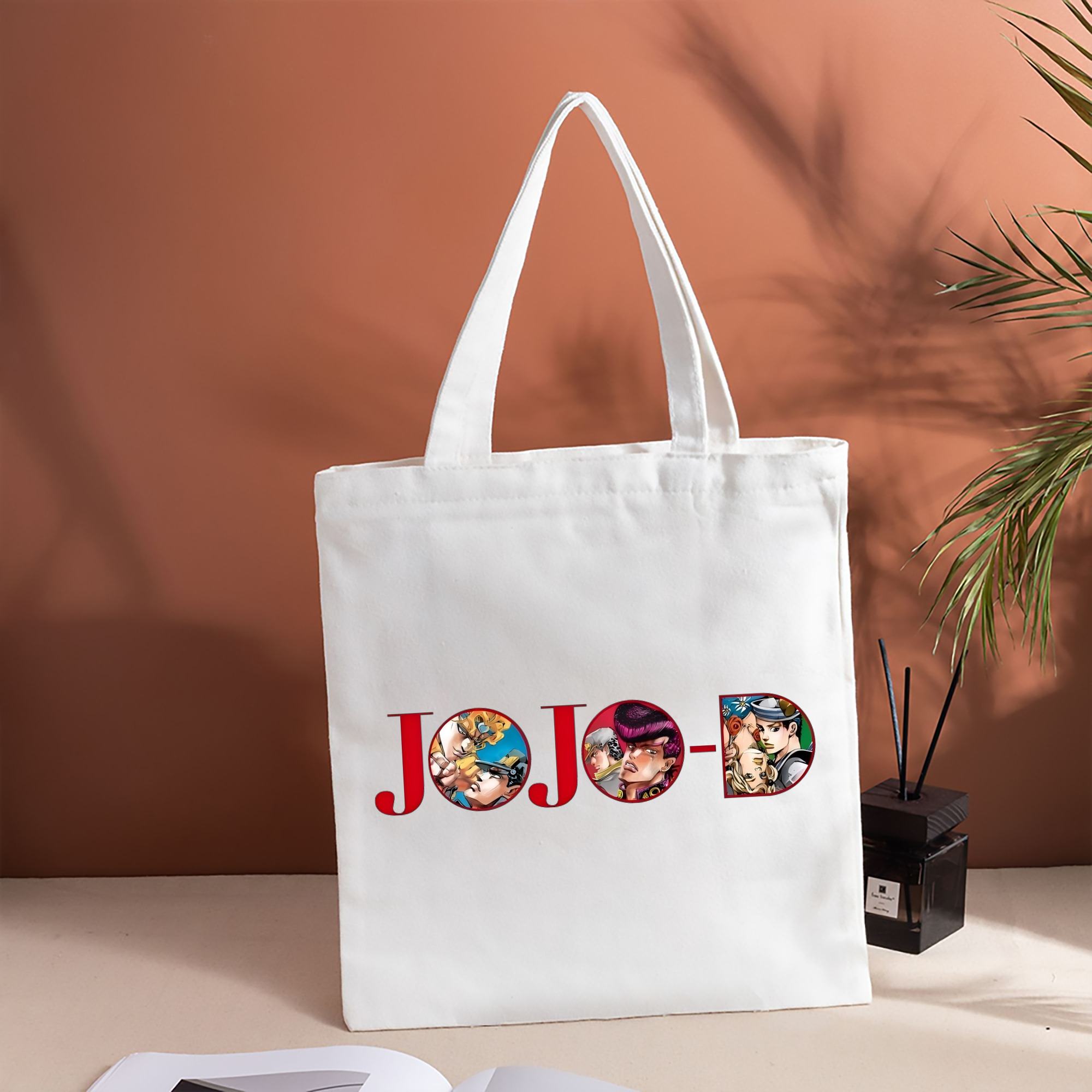 ジョジョの奇妙な冒険 JoJo's Bizarre Adventure 縦型キャンバス生地手提げバッグ　トートバッグ