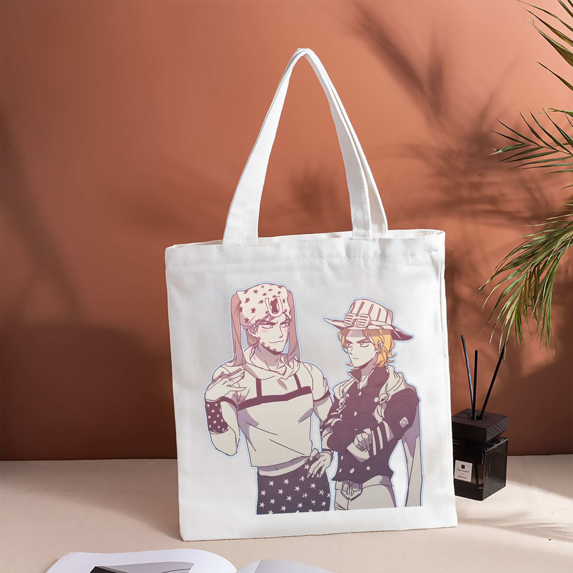 ジョジョの奇妙な冒険 JoJo's Bizarre Adventure 縦型キャンバス生地手提げバッグ　トートバッグ