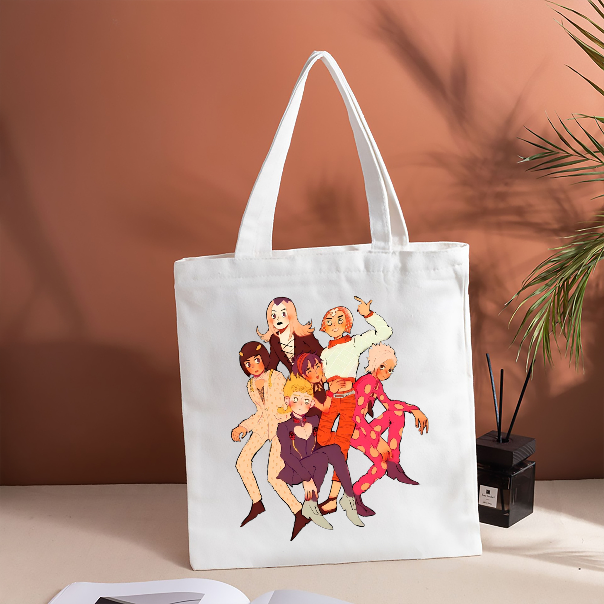 ジョジョの奇妙な冒険 JoJo's Bizarre Adventure 縦型キャンバス生地手提げバッグ　トートバッグ