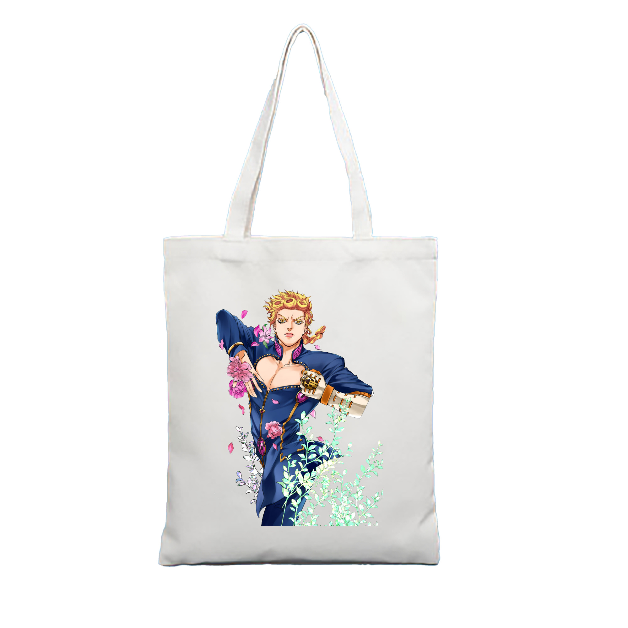 （画像用） ジョジョの奇妙な冒険 ジョルノ?ジョバァーナ JoJo's Bizarre Adventure Giorno Giovanna 縦型キャンバス生地手提げバッグ　トートバッグ