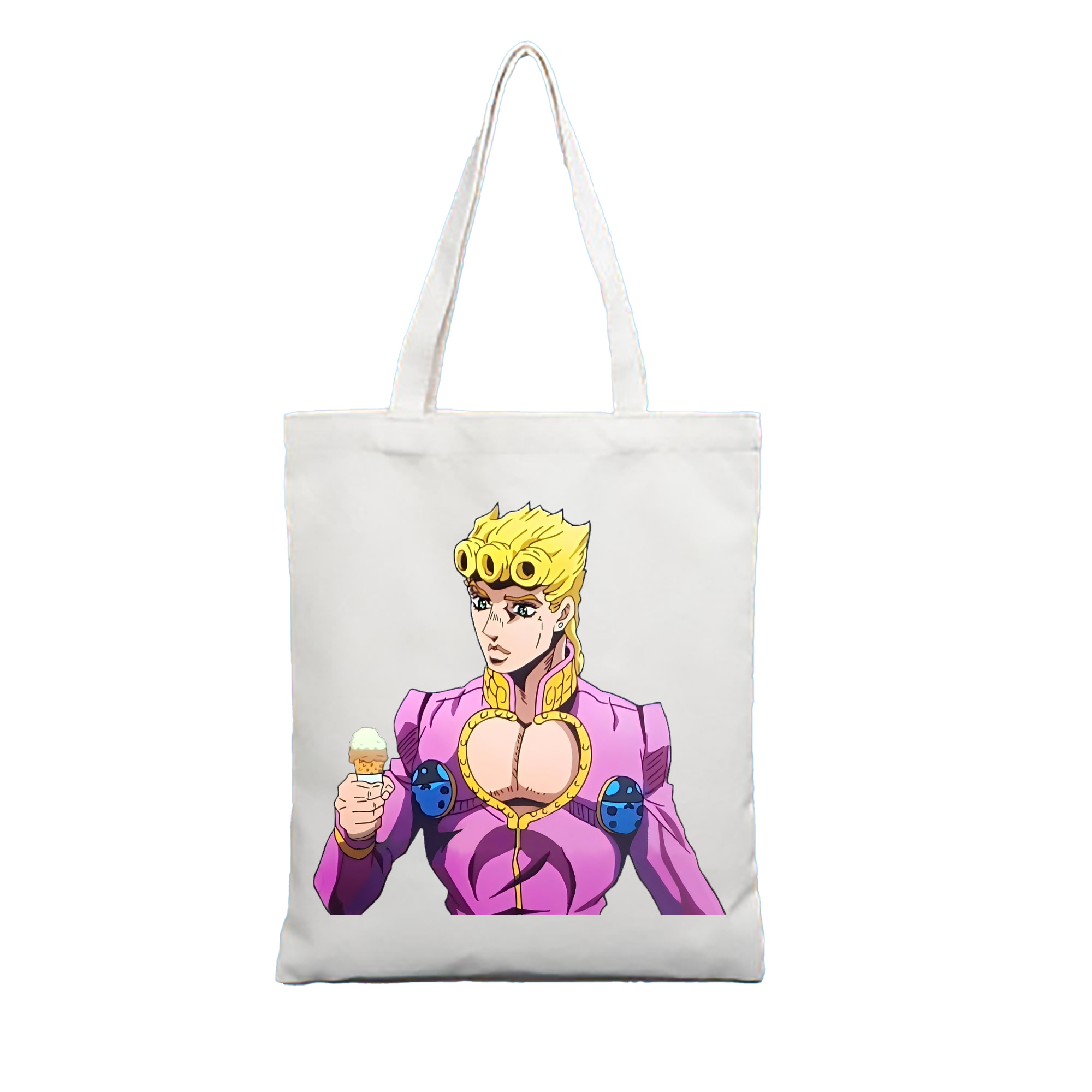 （画像用） ジョジョの奇妙な冒険 ジョルノ?ジョバァーナ JoJo's Bizarre Adventure Giorno Giovanna 縦型キャンバス生地手提げバッグ　トートバッグ