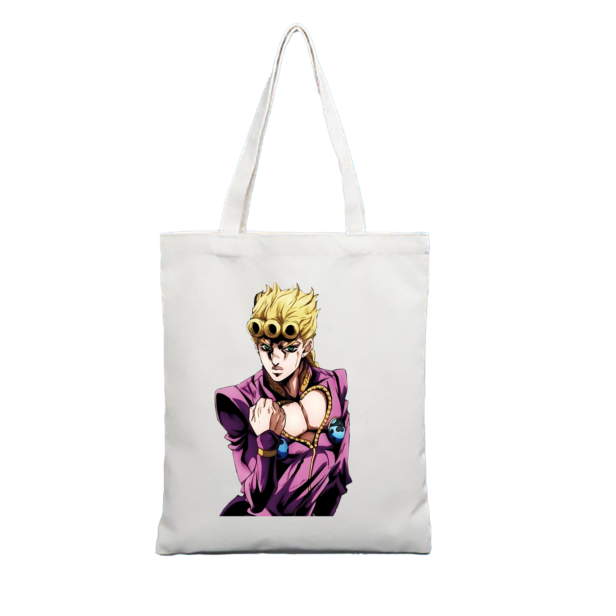 （画像用） ジョジョの奇妙な冒険 ジョルノ?ジョバァーナ JoJo's Bizarre Adventure Giorno Giovanna 縦型キャンバス生地手提げバッグ　トートバッグ