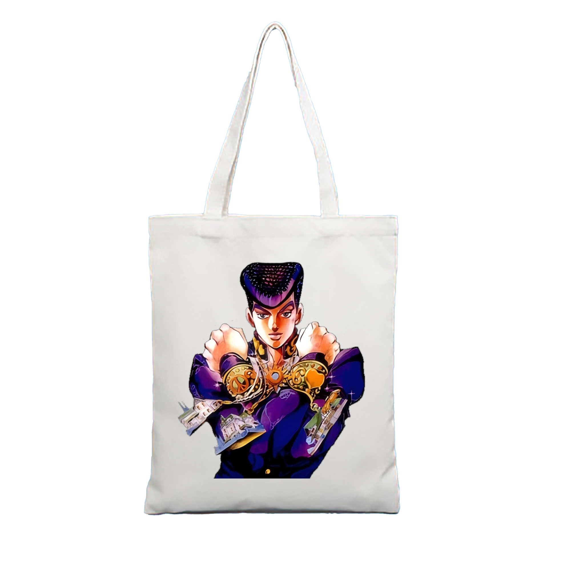 （画像用） ジョジョの奇妙な冒険 ひがしかた じょうすけ JoJo's Bizarre Adventure Higashikata Josuke 縦型キャンバス生地手提げバッグ　トートバッグ