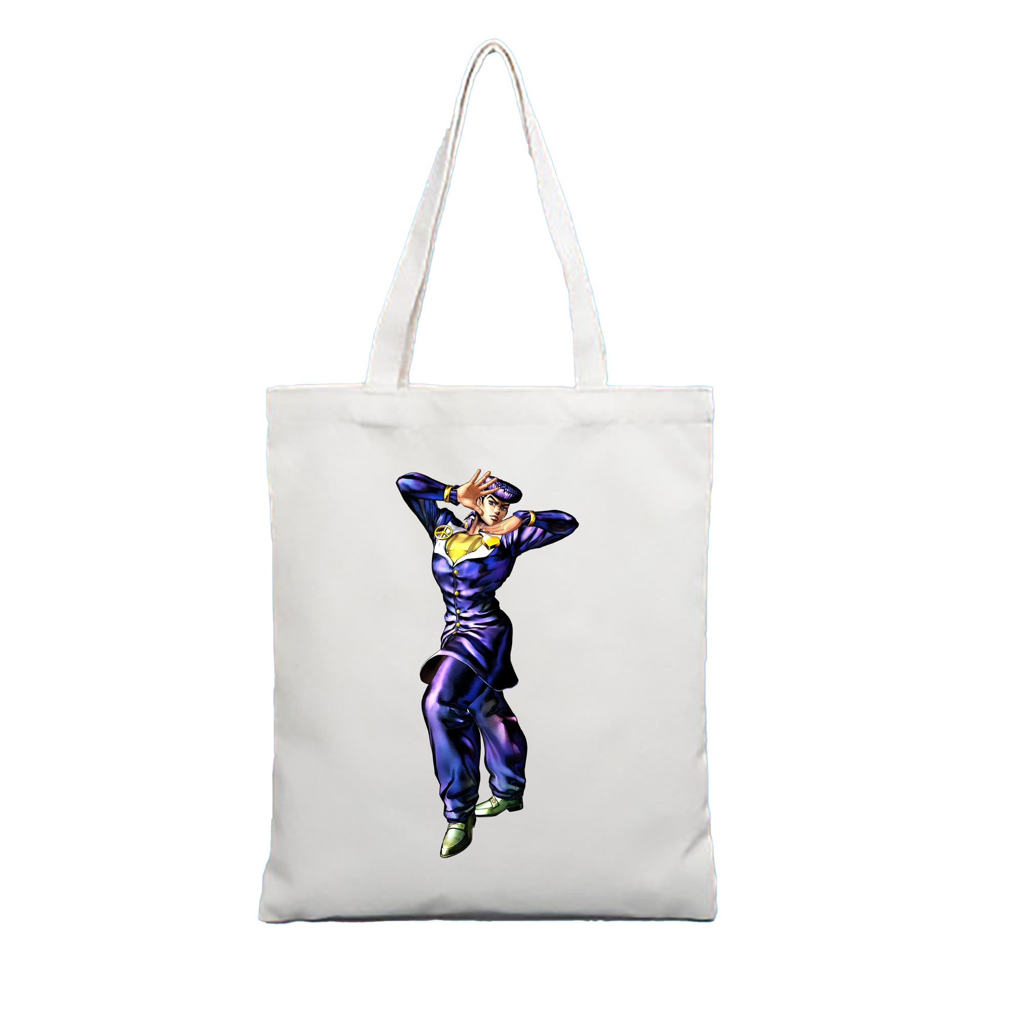（画像用） ジョジョの奇妙な冒険 ひがしかた じょうすけ JoJo's Bizarre Adventure Higashikata Josuke 縦型キャンバス生地手提げバッグ　トートバッグ