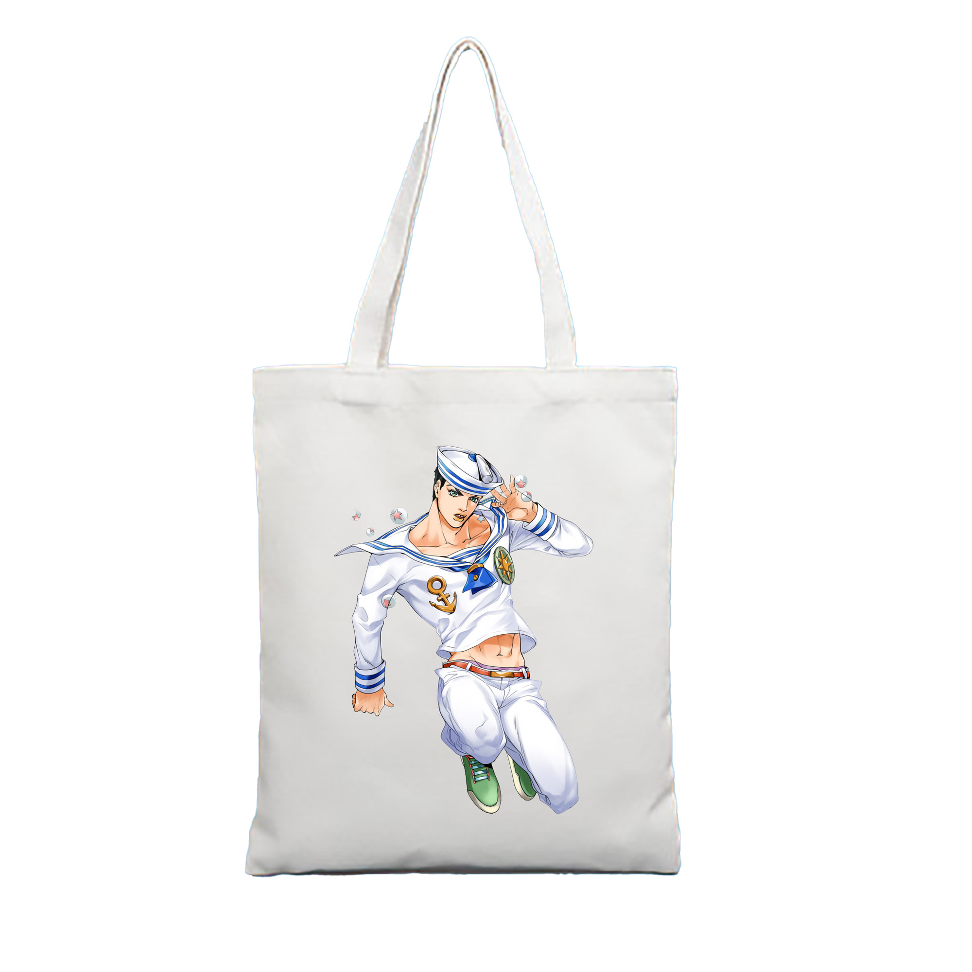 （画像用） ジョジョの奇妙な冒険 東方定助 JoJo's Bizarre Adventure Higashikata Josuke 縦型キャンバス生地手提げバッグ　トートバッグ