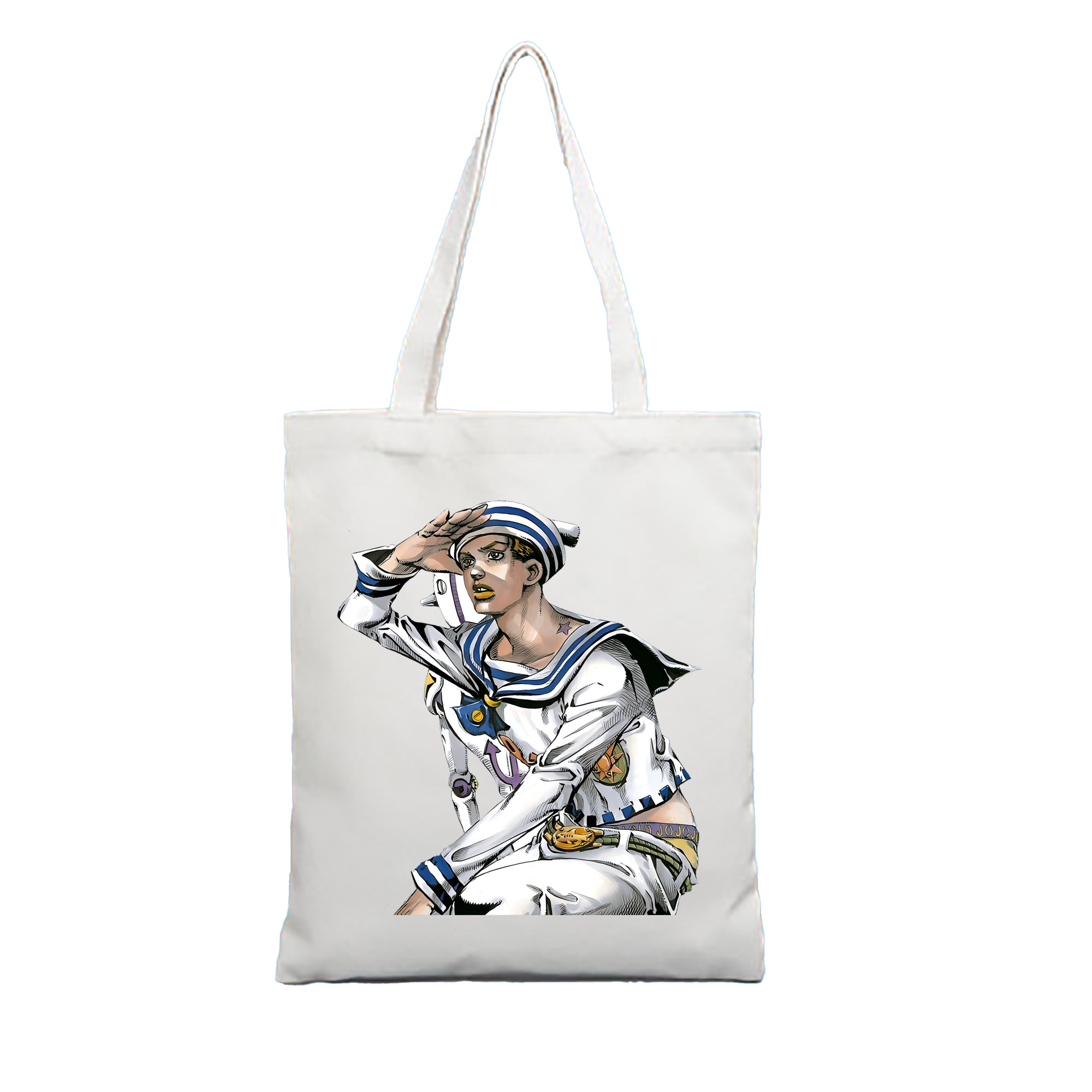 （画像用） ジョジョの奇妙な冒険 東方定助 JoJo's Bizarre Adventure Higashikata Josuke 縦型キャンバス生地手提げバッグ　トートバッグ