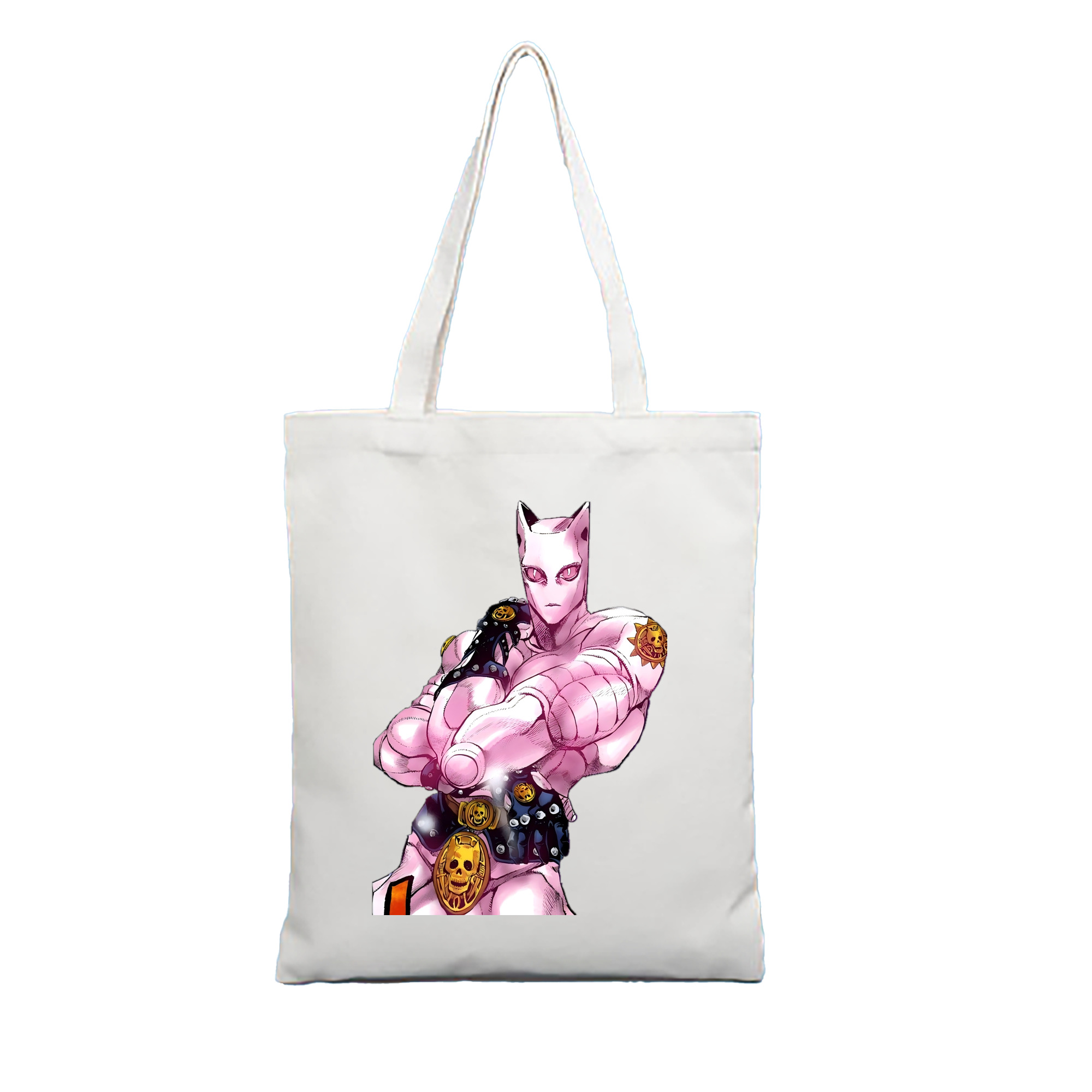 （画像用） ジョジョの奇妙な冒険 きら よしかげ JoJo's Bizarre Adventure Kira Yoshikage 縦型キャンバス生地手提げバッグ　トートバッグ