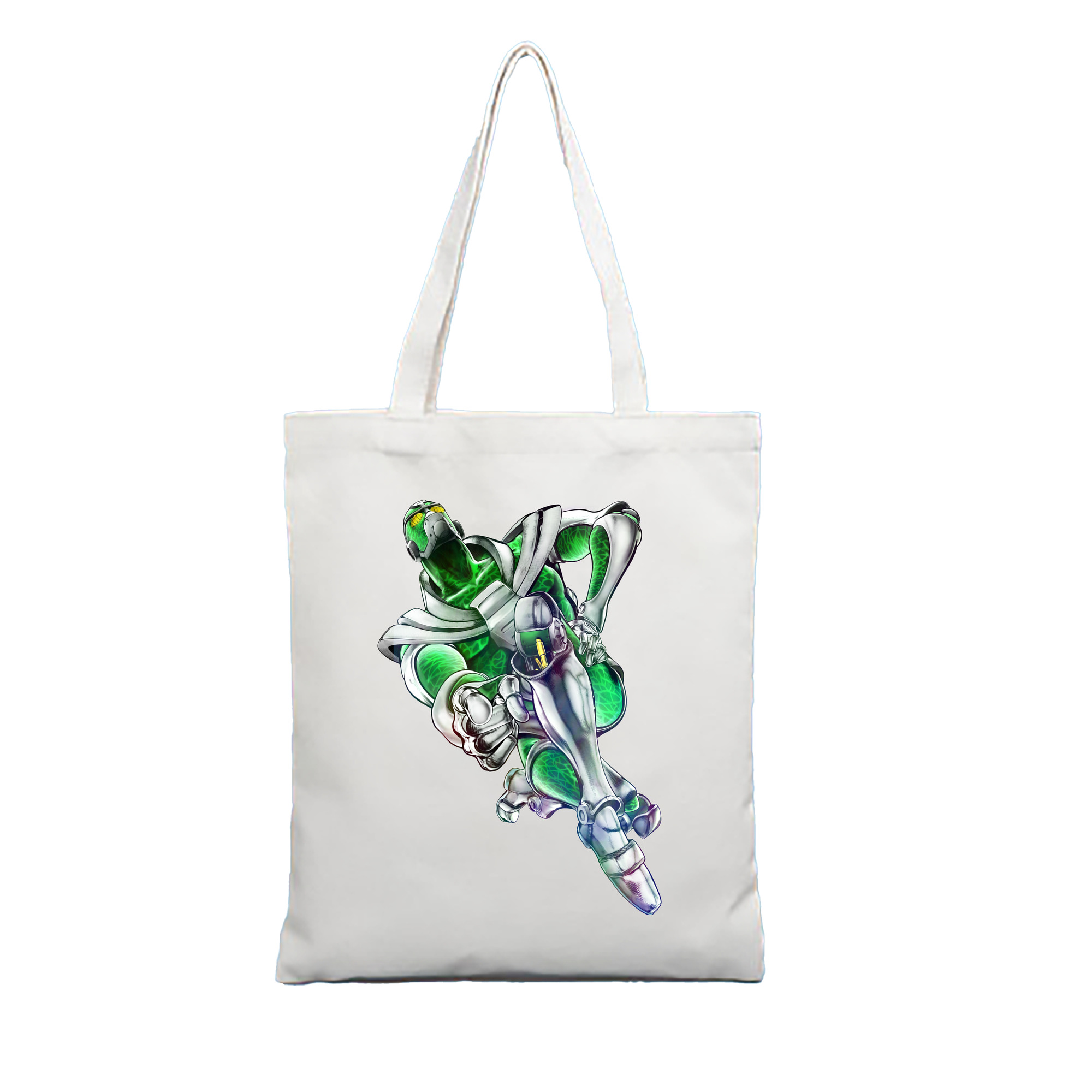 （画像用） ジョジョの奇妙な冒険 花京院 典明（かきょういん のりあき） JoJo's Bizarre Adventure Kakyoin Noriaki 縦型キャンバス生地手提げバッグ　トートバッグ