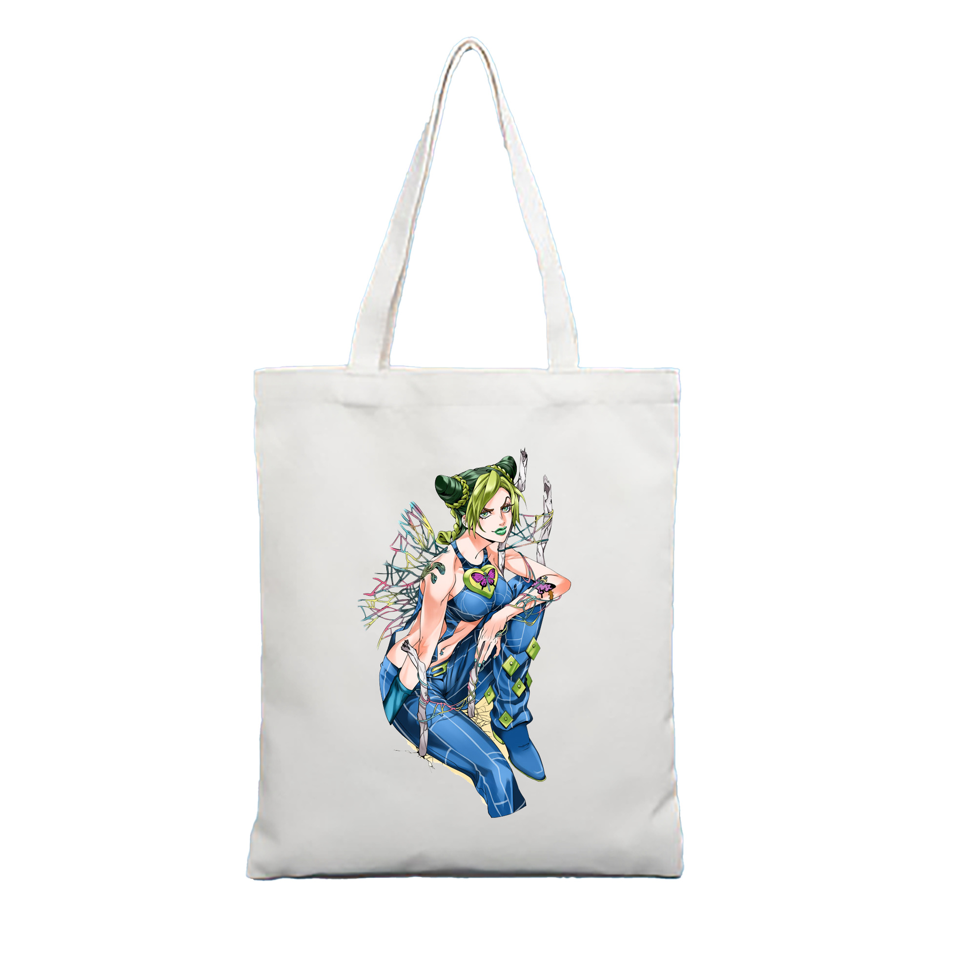 （画像用） "ジョジョの奇妙な冒険 くうじょう ジョリーン JoJo's Bizarre Adventure Jolyne Cujoh " 縦型キャンバス生地手提げバッグ　トートバッグ