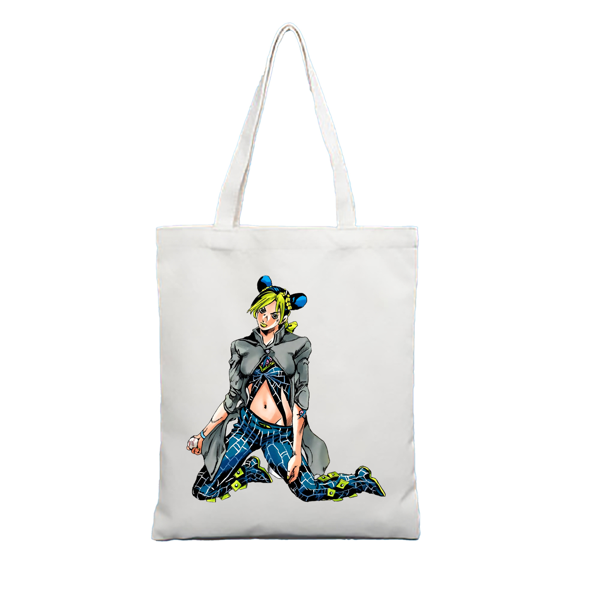 （画像用） "ジョジョの奇妙な冒険 くうじょう ジョリーン JoJo's Bizarre Adventure Jolyne Cujoh " 縦型キャンバス生地手提げバッグ　トートバッグ