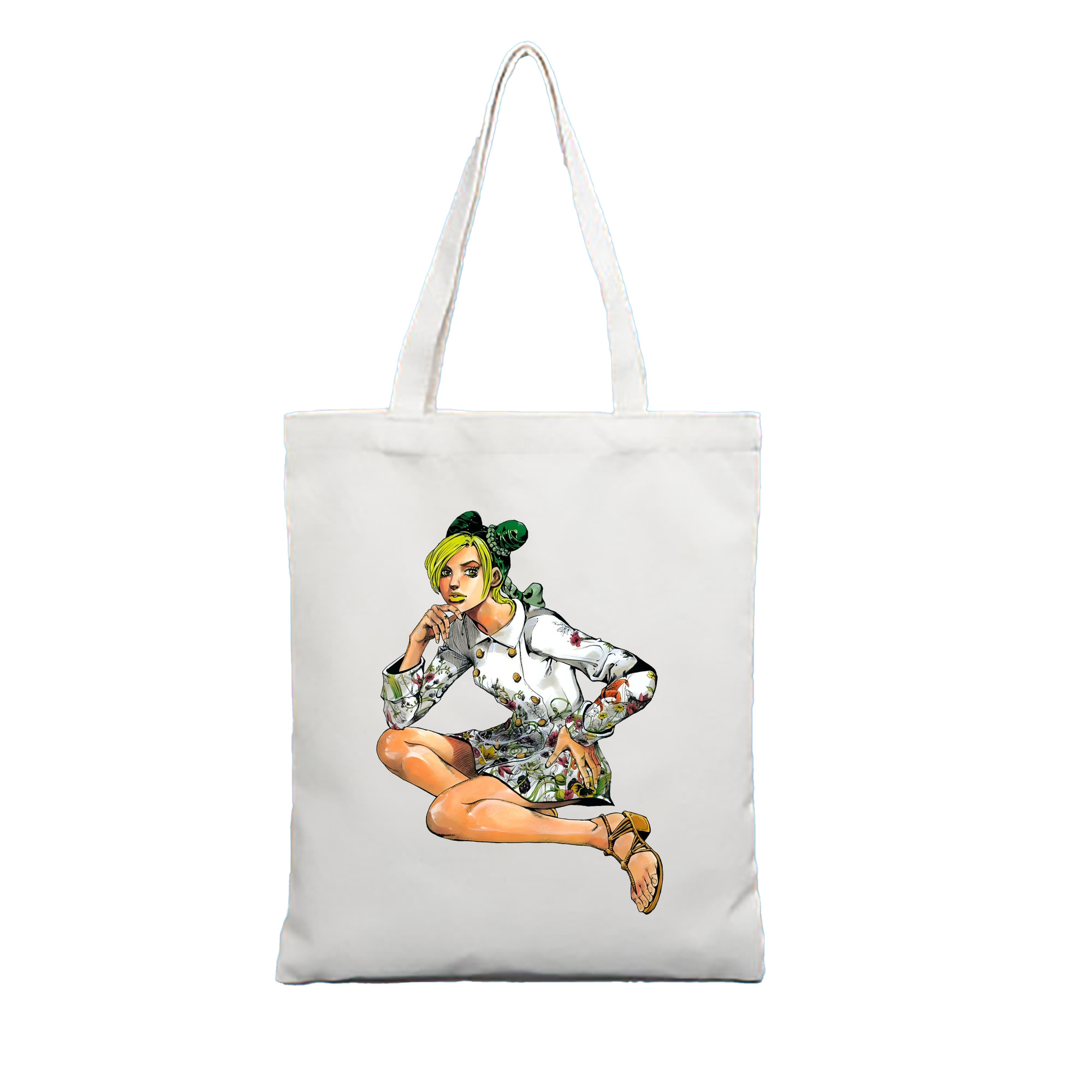 （画像用） "ジョジョの奇妙な冒険 くうじょう ジョリーン JoJo's Bizarre Adventure Jolyne Cujoh " 縦型キャンバス生地手提げバッグ　トートバッグ