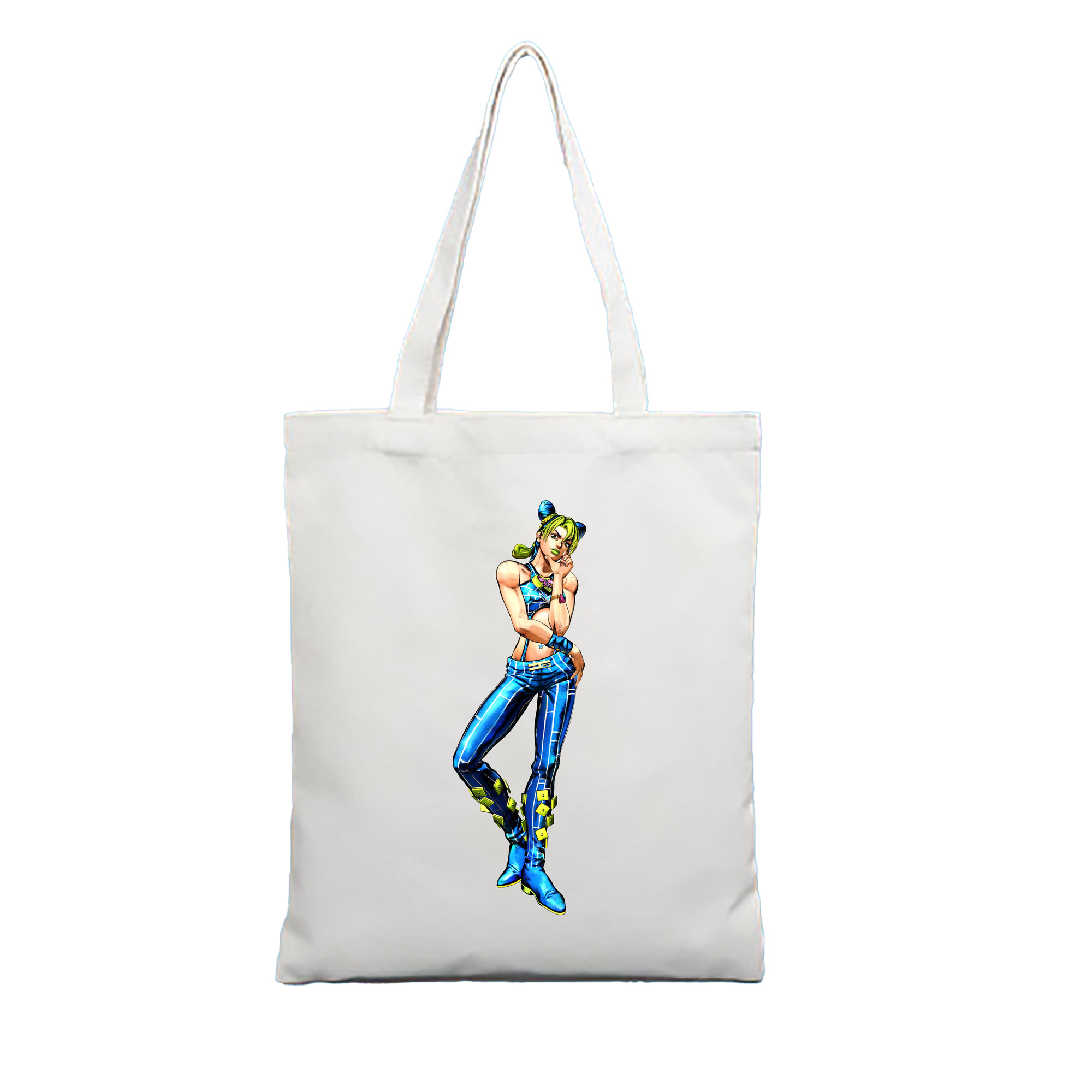 （画像用） "ジョジョの奇妙な冒険 くうじょう ジョリーン JoJo's Bizarre Adventure Jolyne Cujoh " 縦型キャンバス生地手提げバッグ　トートバッグ