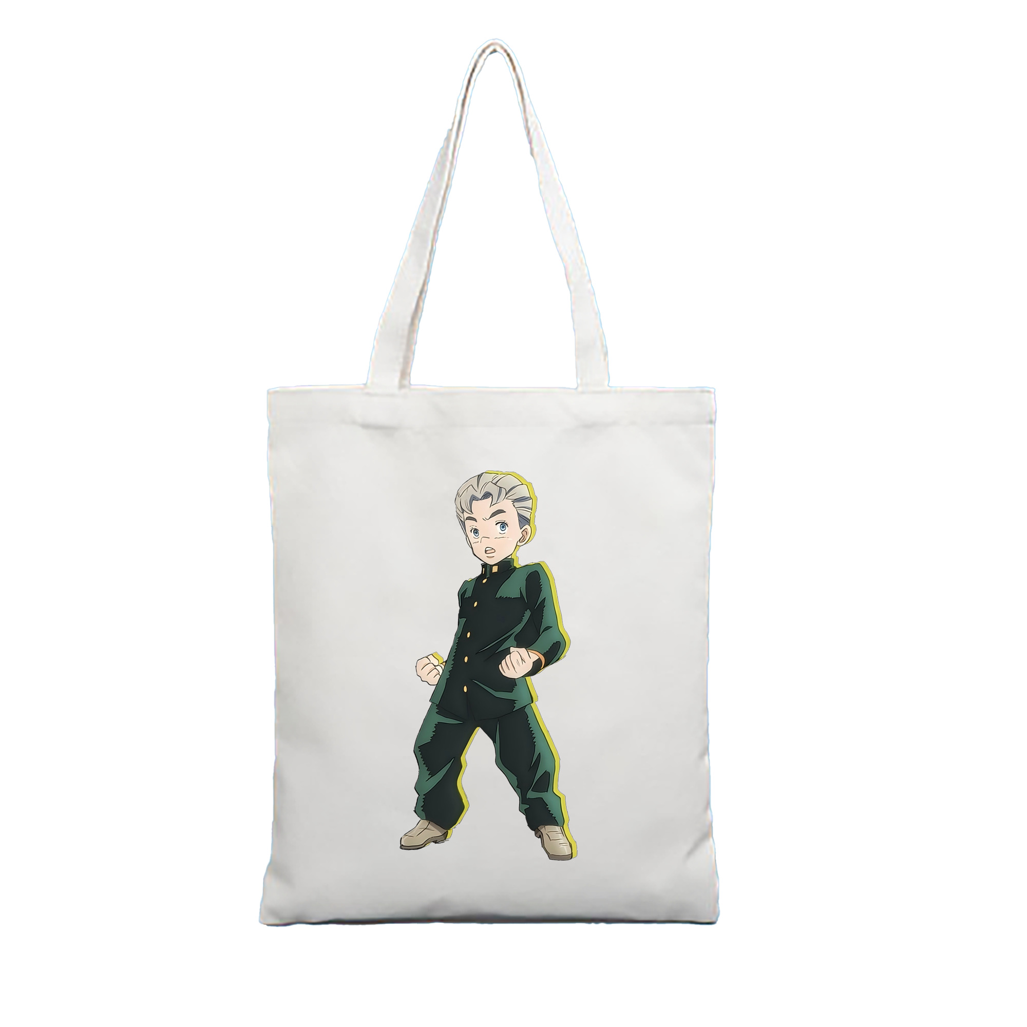 （画像用） ジョジョの奇妙な冒険 広瀨康一 JoJo's Bizarre Adventure Hirose Koichi 縦型キャンバス生地手提げバッグ　トートバッグ