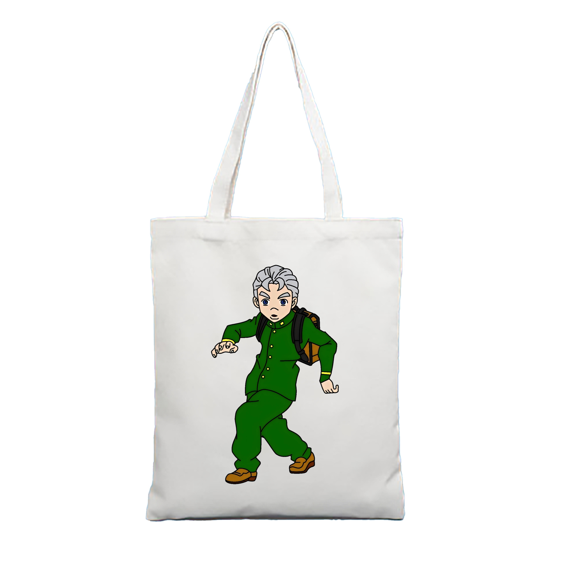 （画像用） ジョジョの奇妙な冒険 広瀨康一 JoJo's Bizarre Adventure Hirose Koichi 縦型キャンバス生地手提げバッグ　トートバッグ