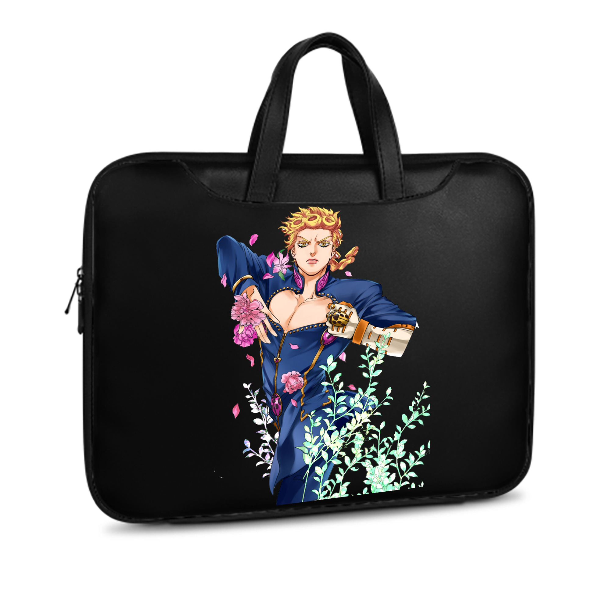 （画像用） ジョジョの奇妙な冒険 ジョルノ?ジョバァーナ JoJo's Bizarre Adventure Giorno Giovanna レザーラップトップバッグ　ノートパソコンケース