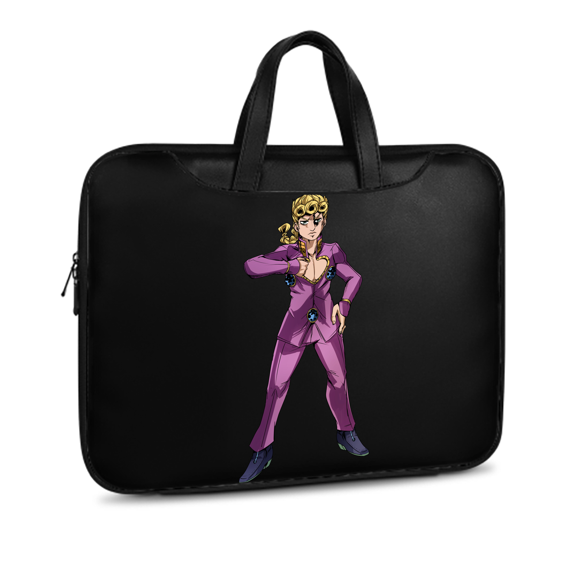 （画像用） ジョジョの奇妙な冒険 ジョルノ?ジョバァーナ JoJo's Bizarre Adventure Giorno Giovanna レザーラップトップバッグ　ノートパソコンケース