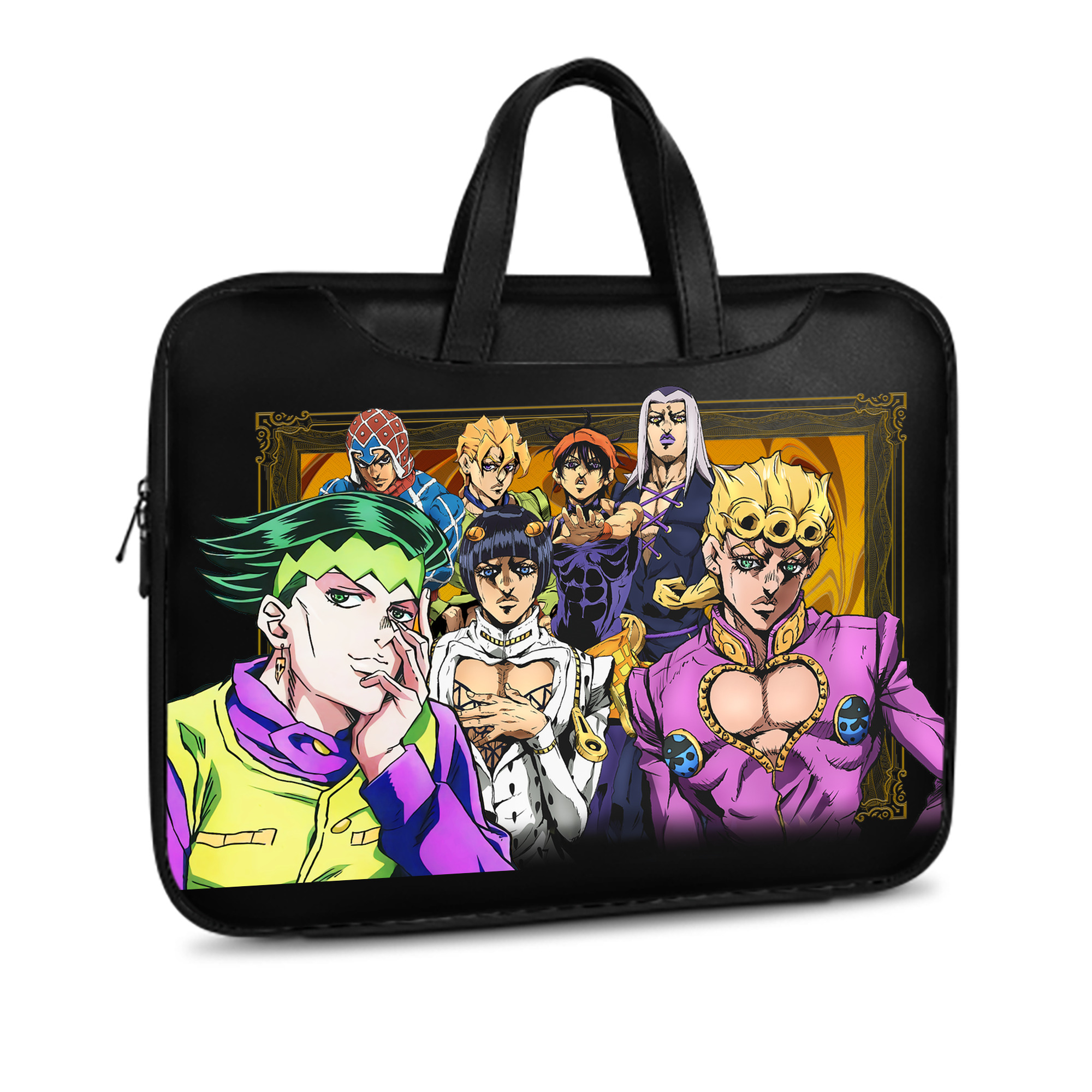 （画像用） ジョジョの奇妙な冒険 ジョルノ?ジョバァーナ JoJo's Bizarre Adventure Giorno Giovanna レザーラップトップバッグ　ノートパソコンケース