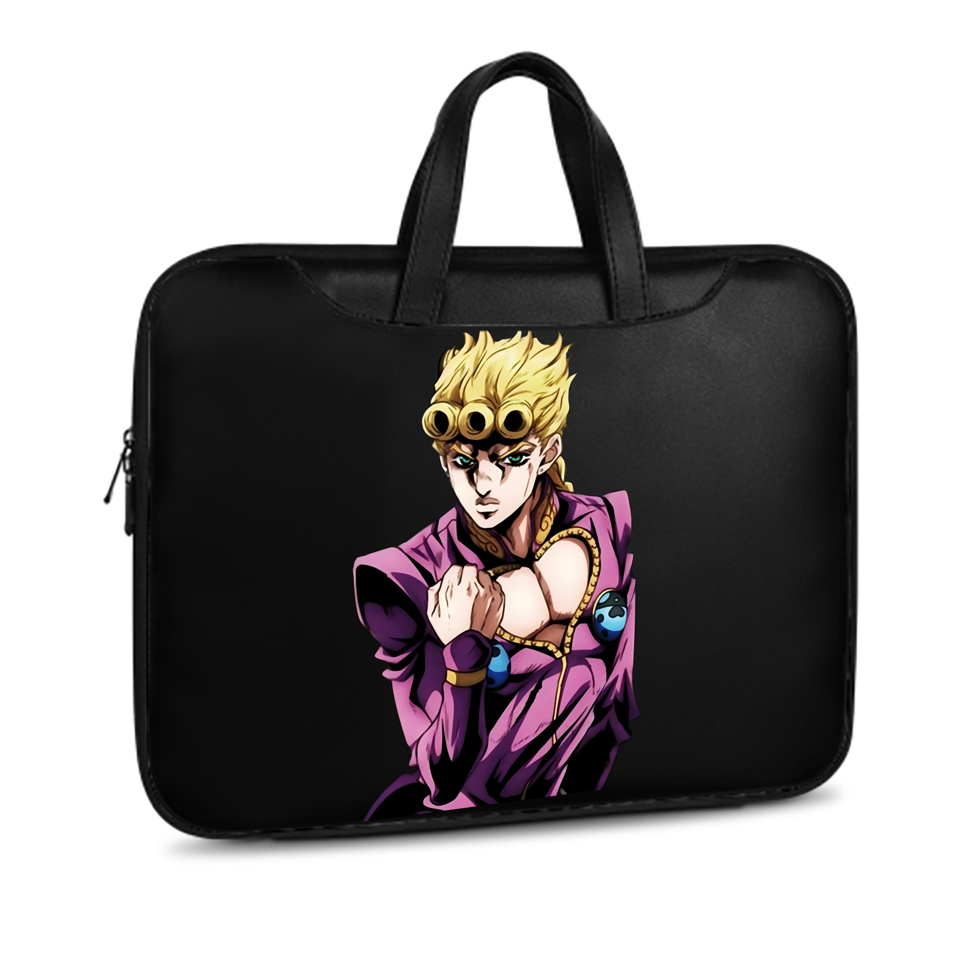 （画像用） ジョジョの奇妙な冒険 ジョルノ?ジョバァーナ JoJo's Bizarre Adventure Giorno Giovanna レザーラップトップバッグ　ノートパソコンケース