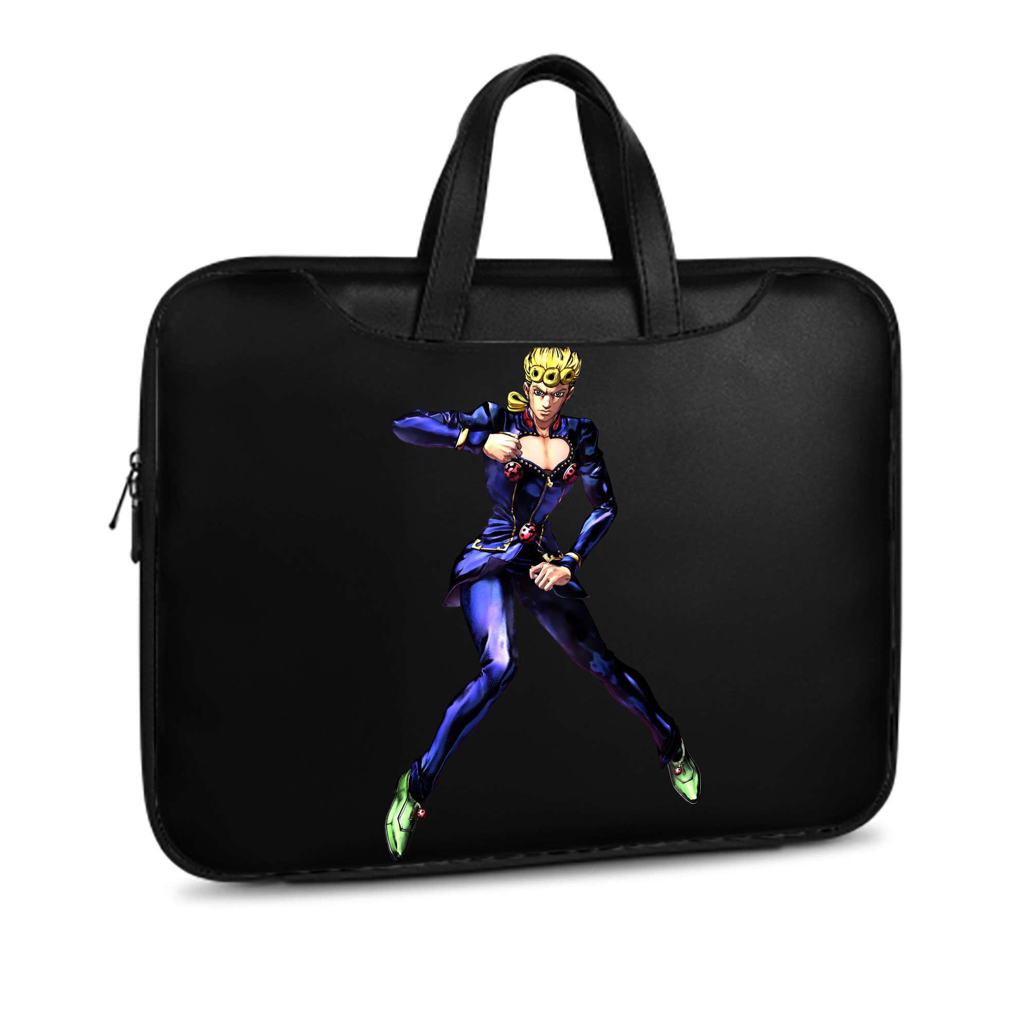 （画像用） ジョジョの奇妙な冒険 ジョルノ?ジョバァーナ JoJo's Bizarre Adventure Giorno Giovanna レザーラップトップバッグ　ノートパソコンケース