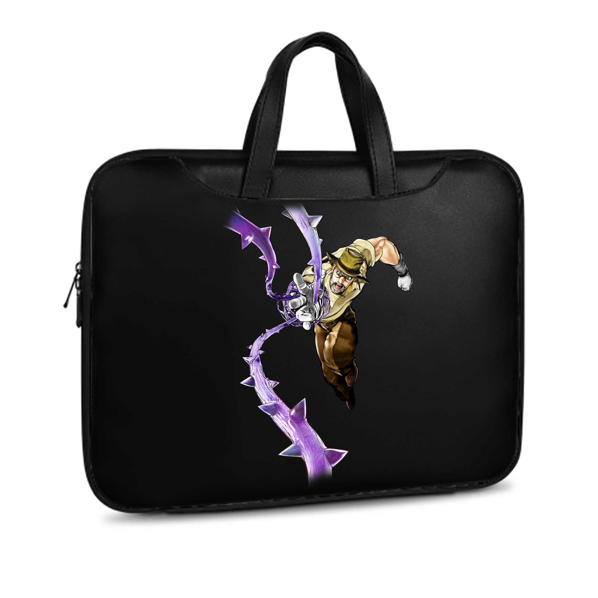 （画像用） ジョジョの奇妙な冒険 ジョセフ?ジョースター JoJo's Bizarre Adventure Joseph Joestar レザーラップトップバッグ　ノートパソコンケース