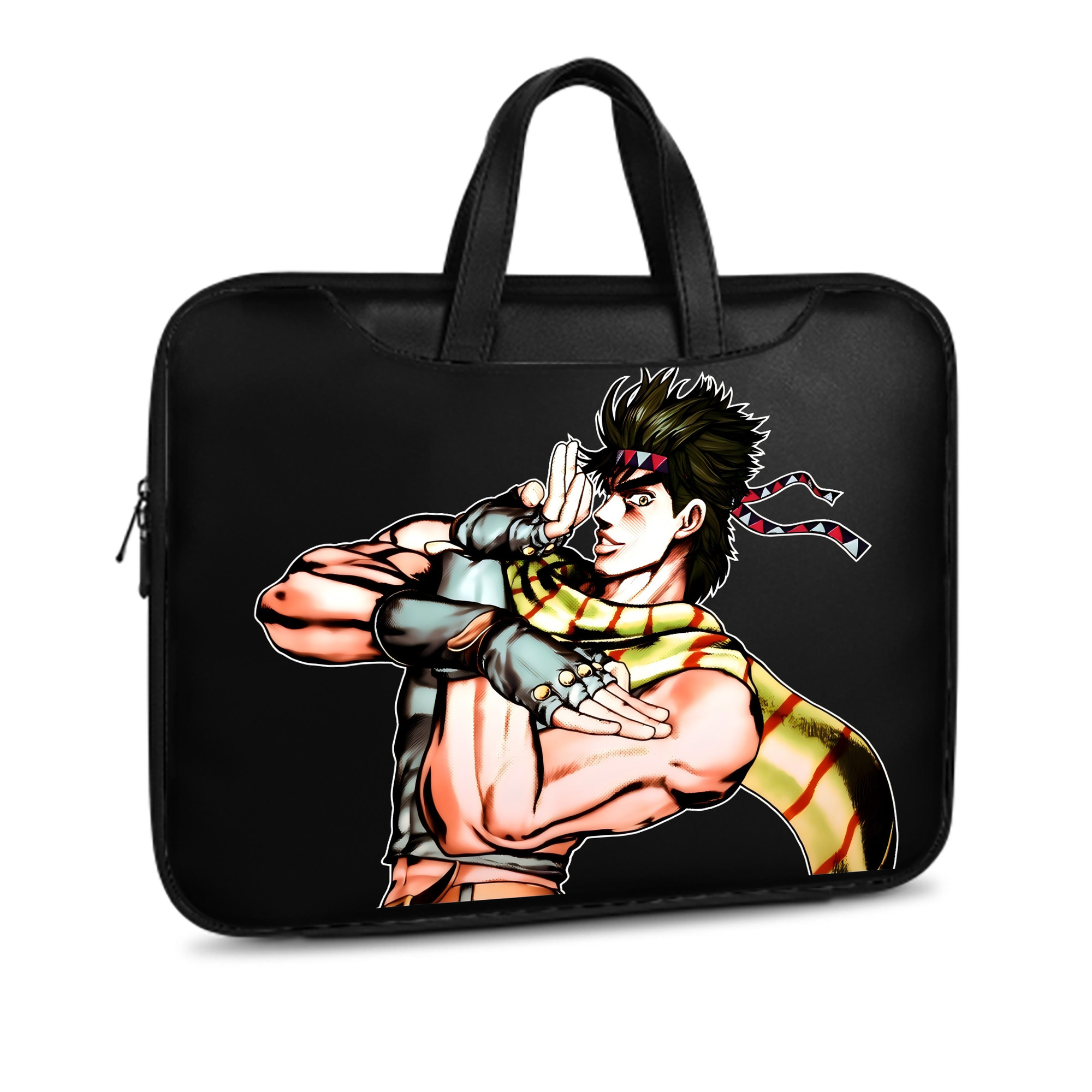 （画像用） ジョジョの奇妙な冒険 ジョセフ?ジョースター JoJo's Bizarre Adventure Joseph Joestar レザーラップトップバッグ　ノートパソコンケース