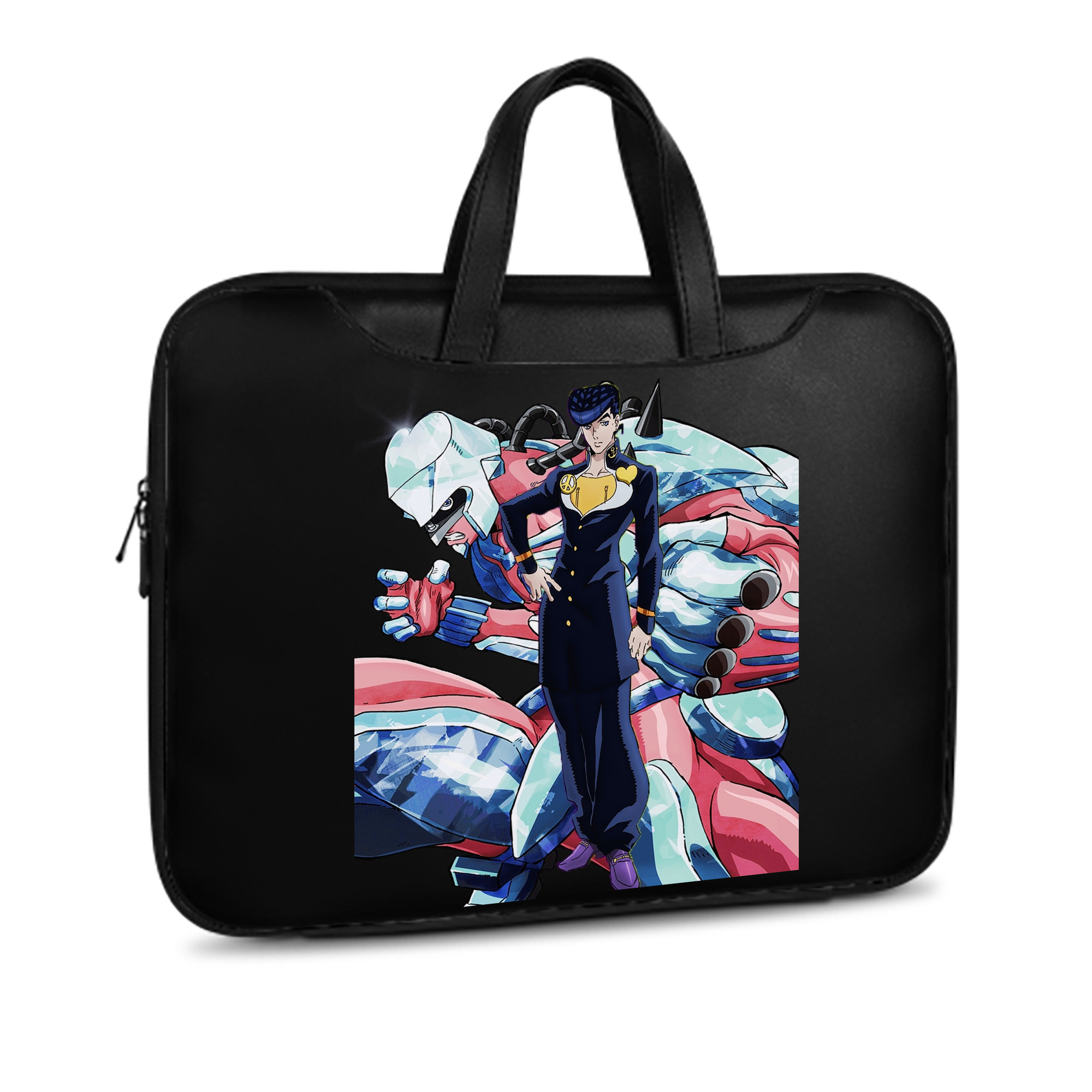 （画像用） ジョジョの奇妙な冒険 ひがしかた じょうすけ JoJo's Bizarre Adventure Higashikata Josuke レザーラップトップバッグ　ノートパソコンケース
