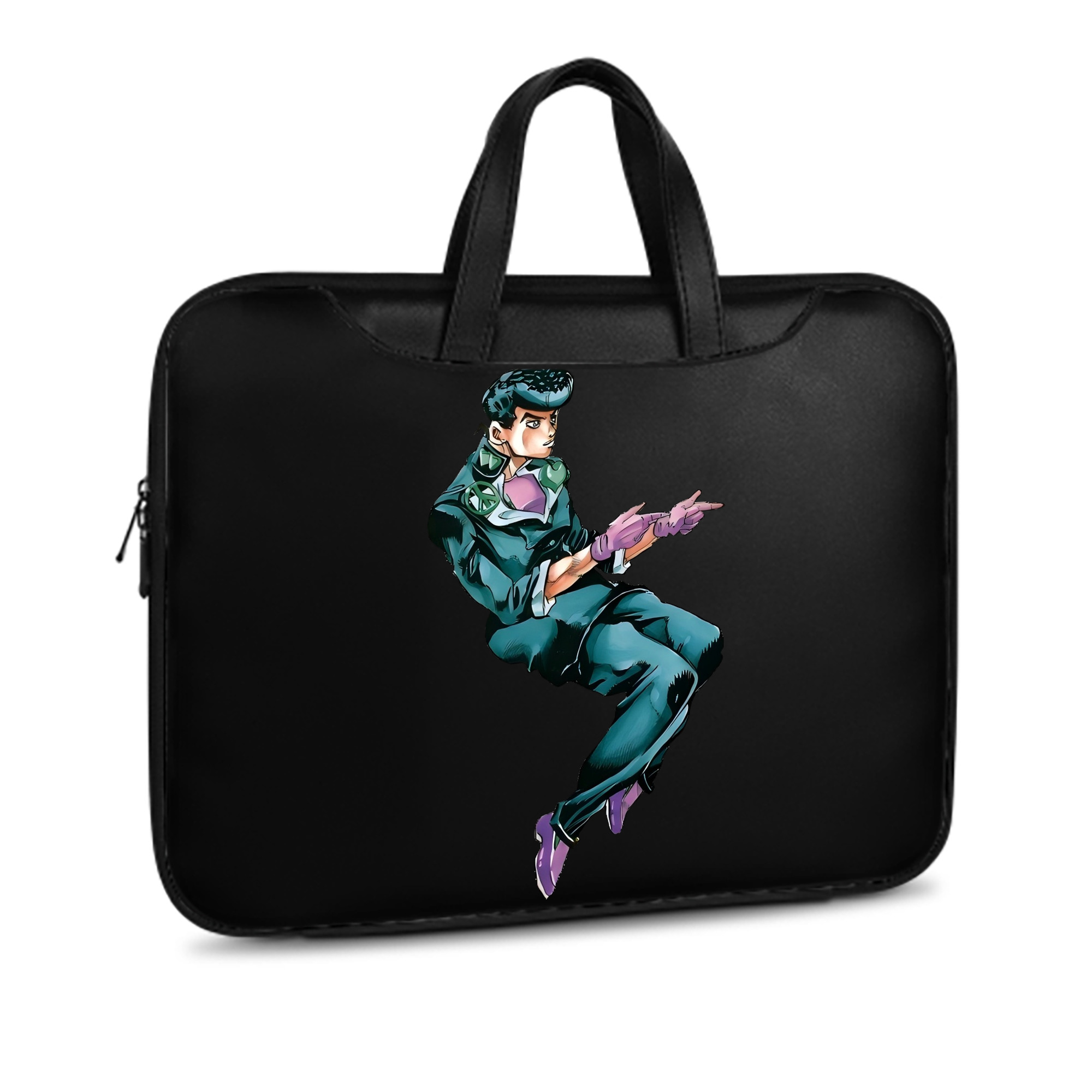 （画像用） ジョジョの奇妙な冒険 ひがしかた じょうすけ JoJo's Bizarre Adventure Higashikata Josuke レザーラップトップバッグ　ノートパソコンケース