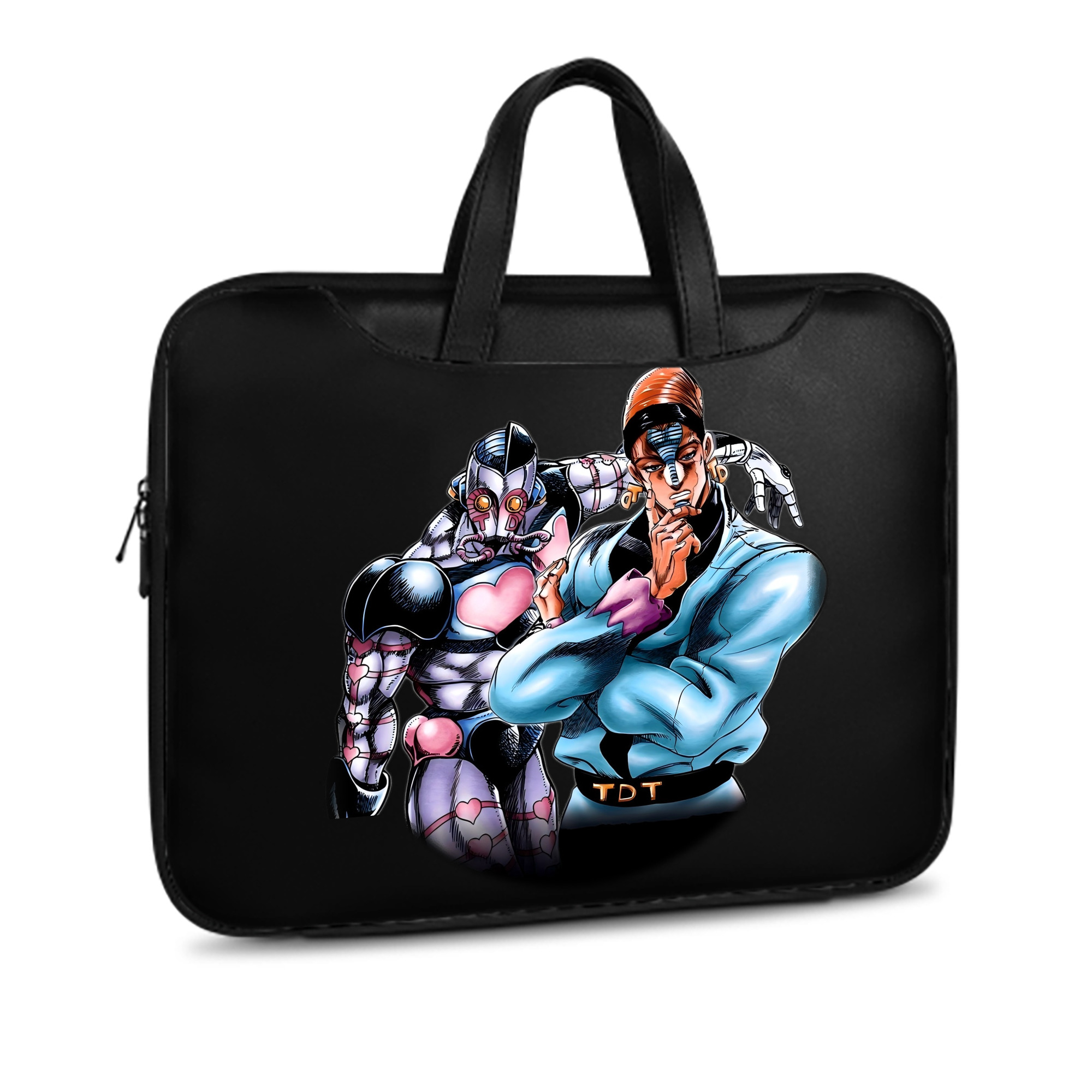 （画像用） ジョジョの奇妙な冒険 ひがしかた じょうすけ JoJo's Bizarre Adventure Higashikata Josuke レザーラップトップバッグ　ノートパソコンケース