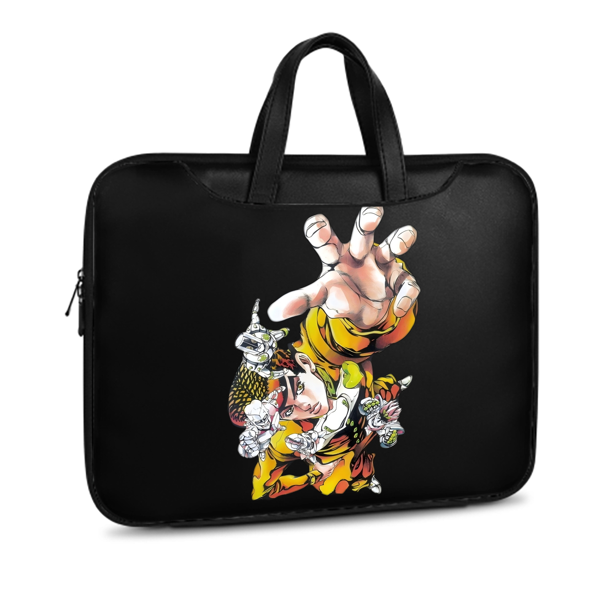 （画像用） ジョジョの奇妙な冒険 ひがしかた じょうすけ JoJo's Bizarre Adventure Higashikata Josuke レザーラップトップバッグ　ノートパソコンケース