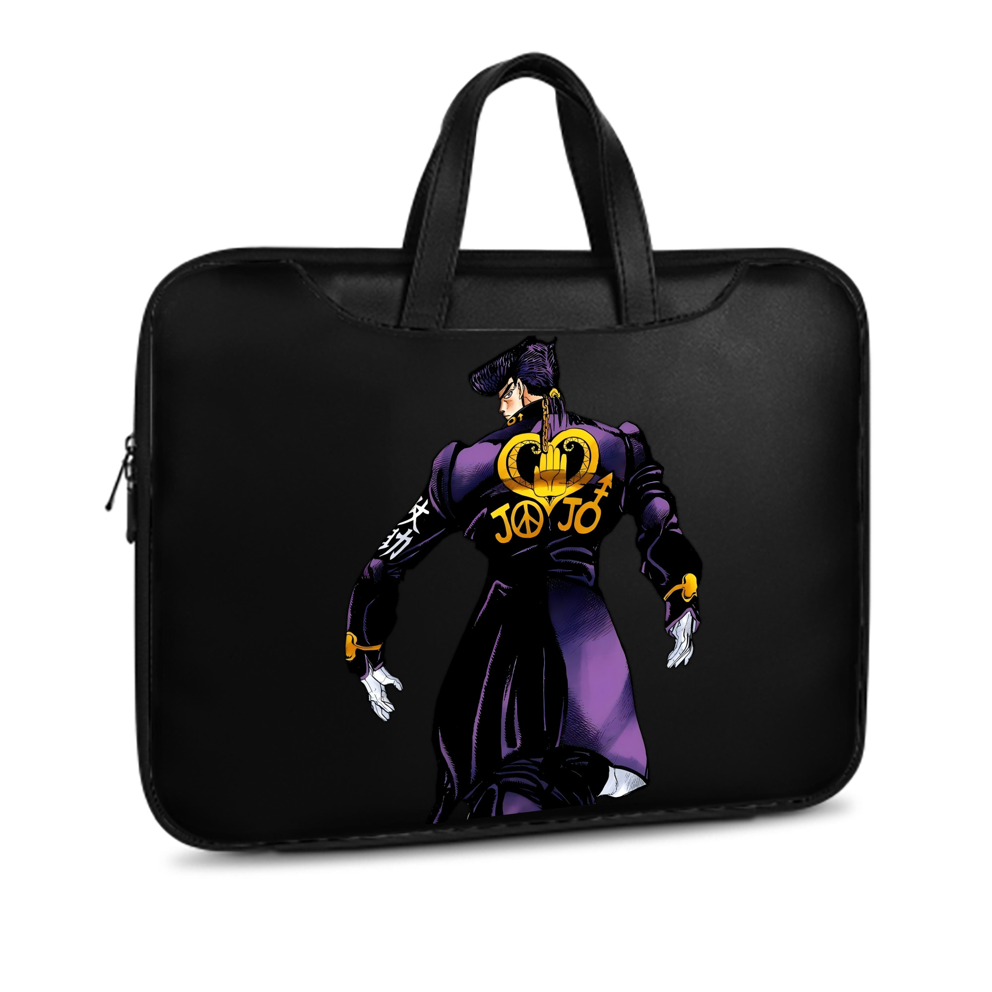 （画像用） ジョジョの奇妙な冒険 ひがしかた じょうすけ JoJo's Bizarre Adventure Higashikata Josuke レザーラップトップバッグ　ノートパソコンケース