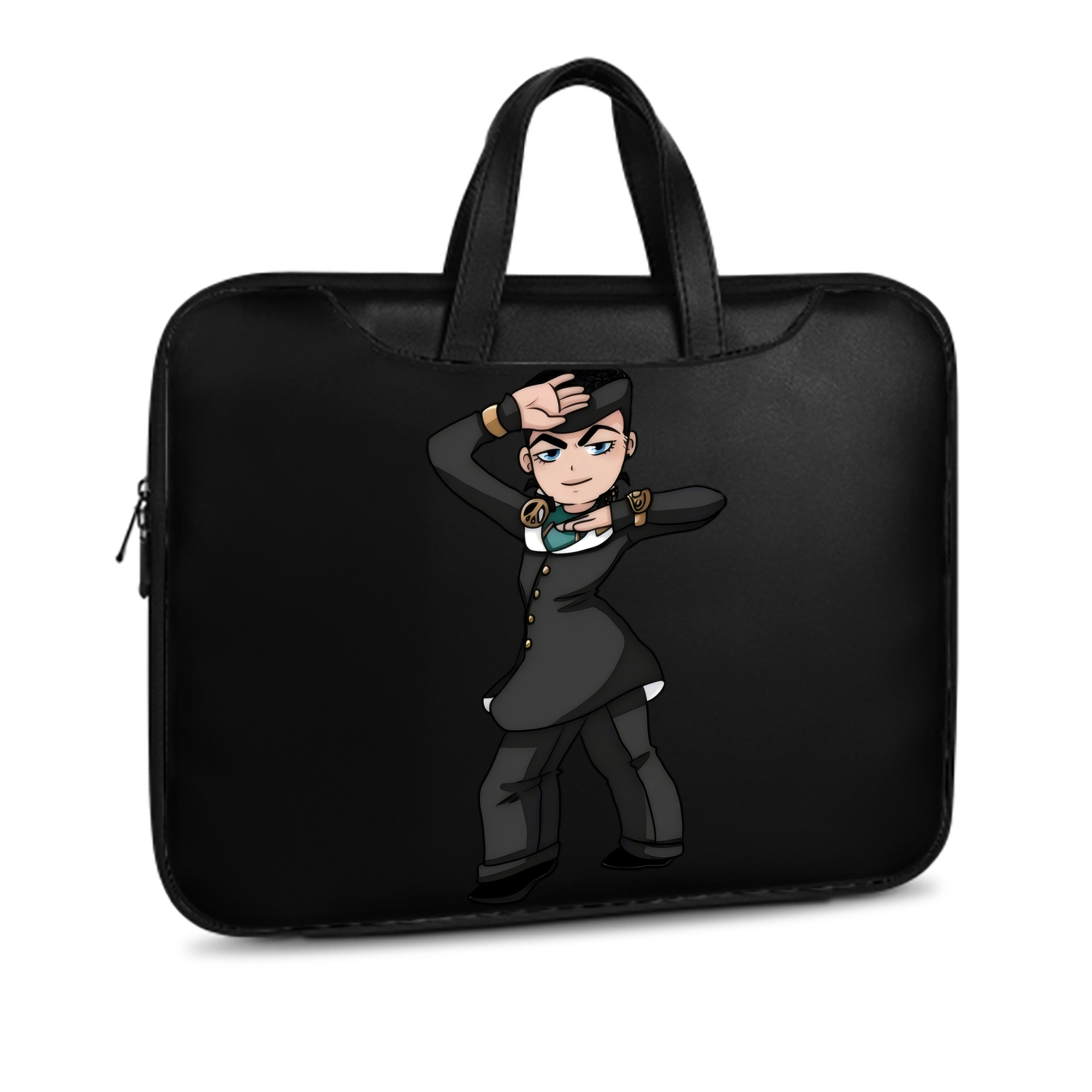 （画像用） ジョジョの奇妙な冒険 ひがしかた じょうすけ JoJo's Bizarre Adventure Higashikata Josuke レザーラップトップバッグ　ノートパソコンケース