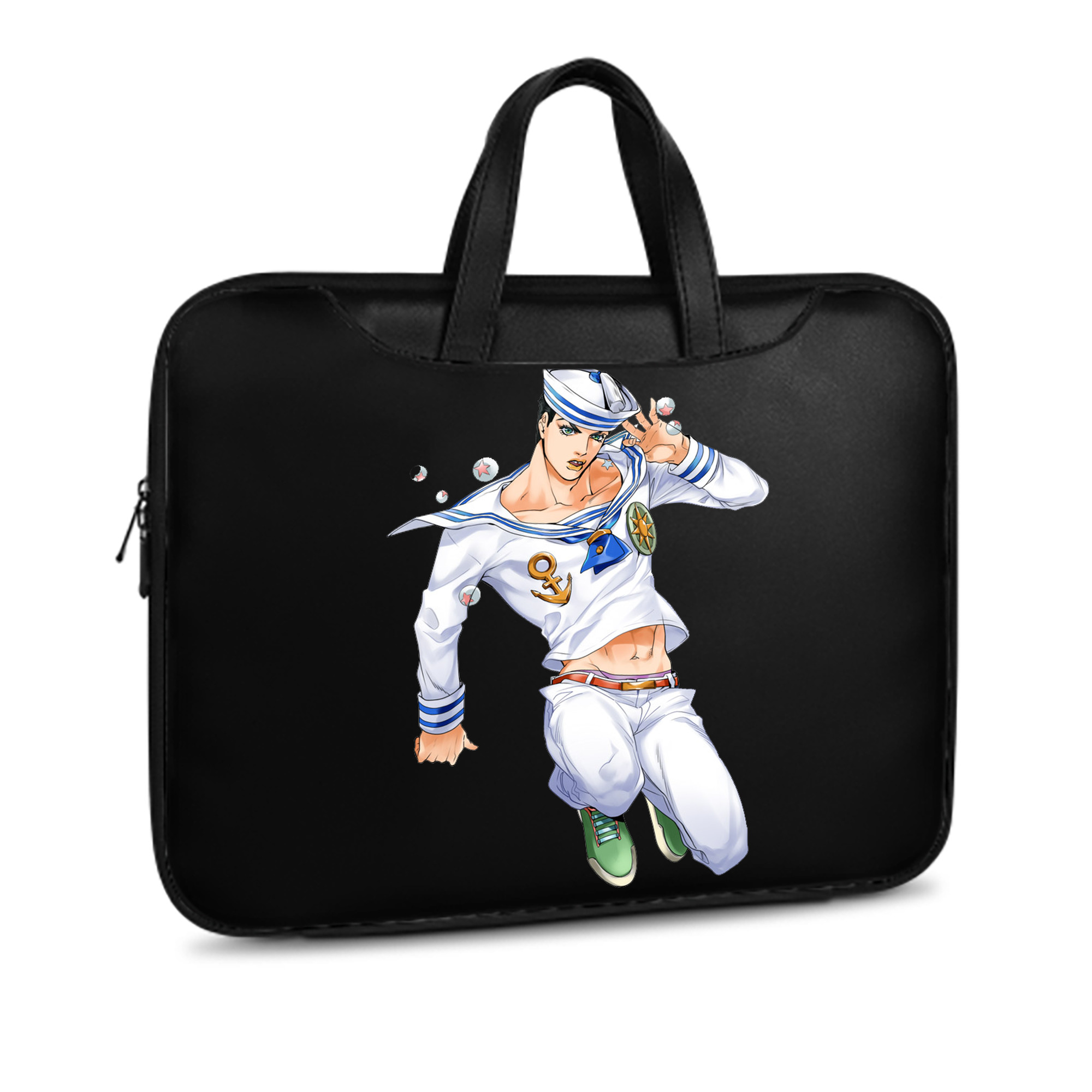 （画像用） ジョジョの奇妙な冒険 東方定助 JoJo's Bizarre Adventure Higashikata Josuke レザーラップトップバッグ　ノートパソコンケース