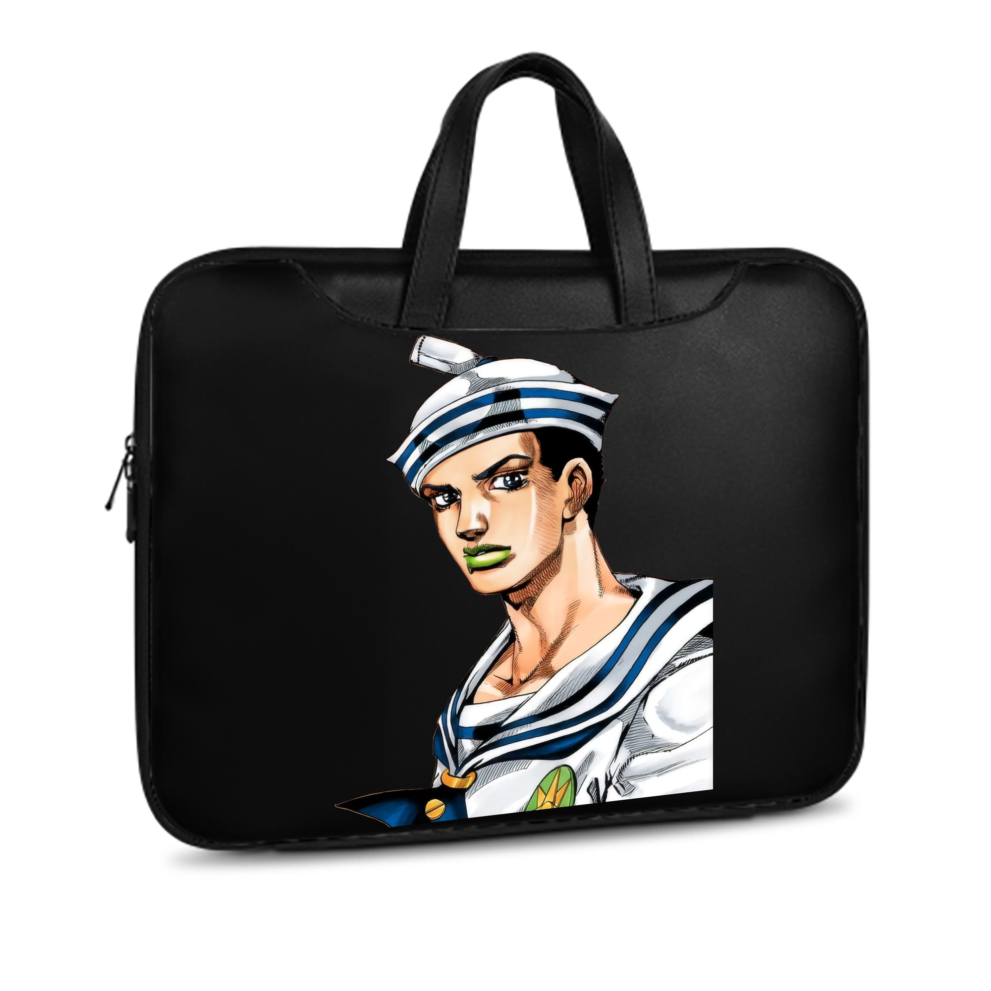 （画像用） ジョジョの奇妙な冒険 東方定助 JoJo's Bizarre Adventure Higashikata Josuke レザーラップトップバッグ　ノートパソコンケース