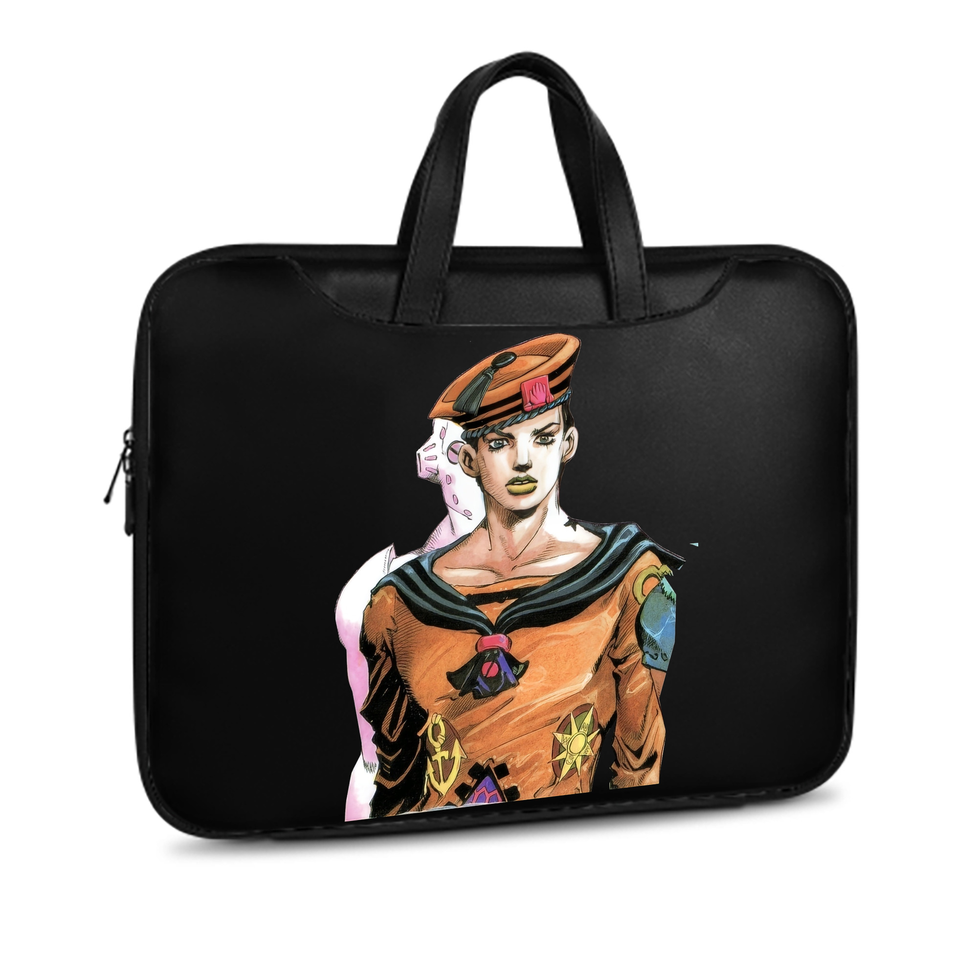 （画像用） ジョジョの奇妙な冒険 東方定助 JoJo's Bizarre Adventure Higashikata Josuke レザーラップトップバッグ　ノートパソコンケース