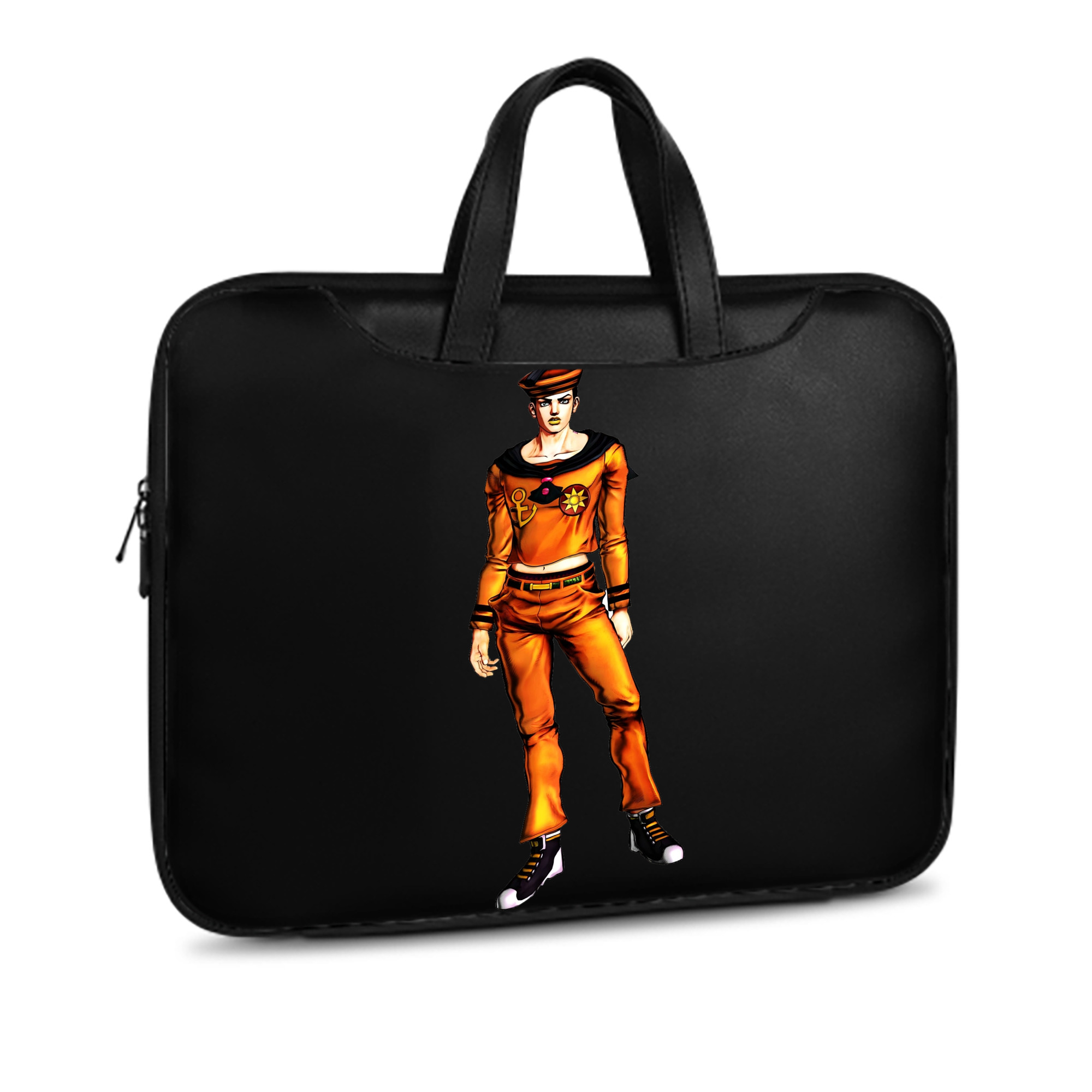 （画像用） ジョジョの奇妙な冒険 東方定助 JoJo's Bizarre Adventure Higashikata Josuke レザーラップトップバッグ　ノートパソコンケース
