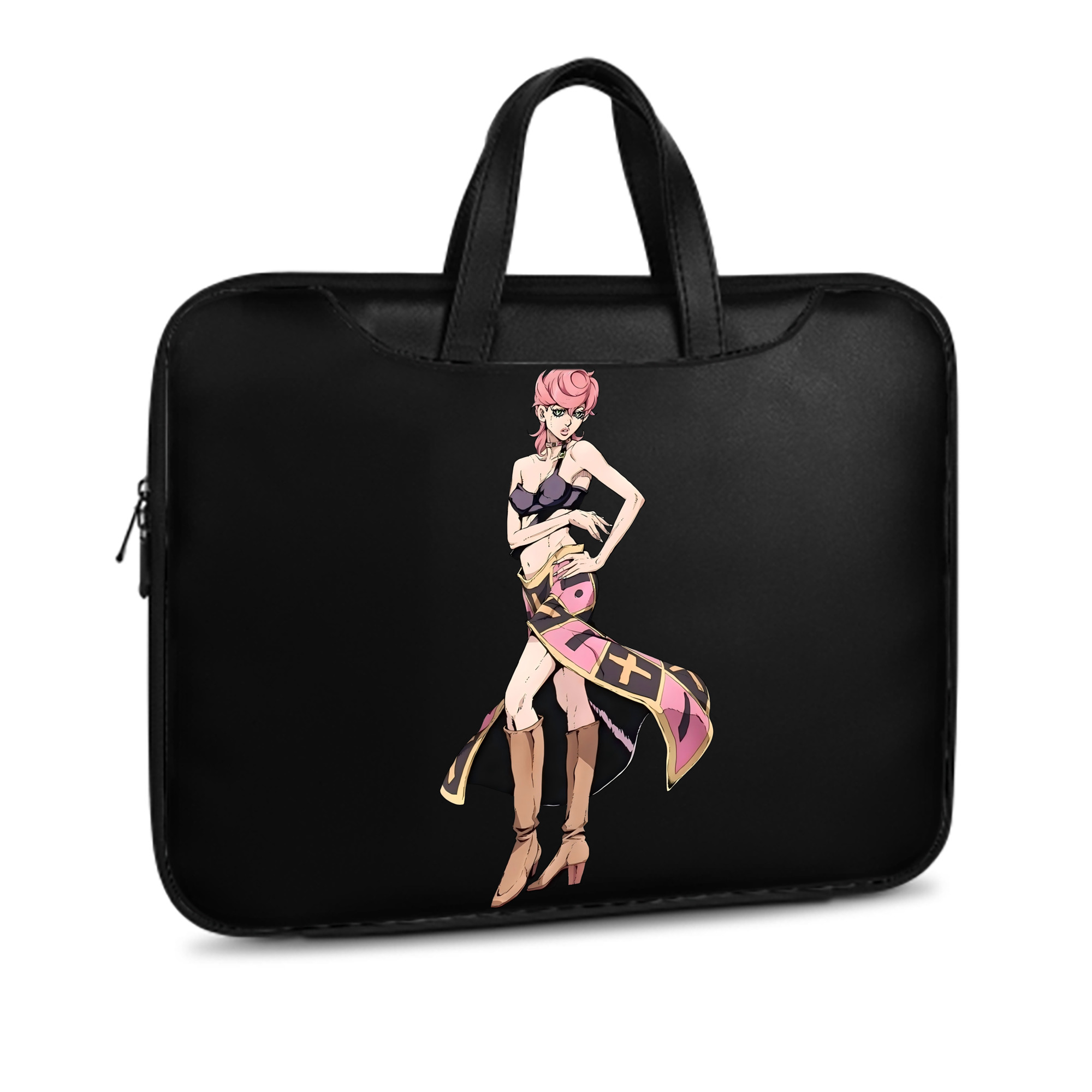 （画像用） ジョジョの奇妙な冒険 トリッシュ?ウナ JoJo's Bizarre Adventure Trish Una レザーラップトップバッグ　ノートパソコンケース