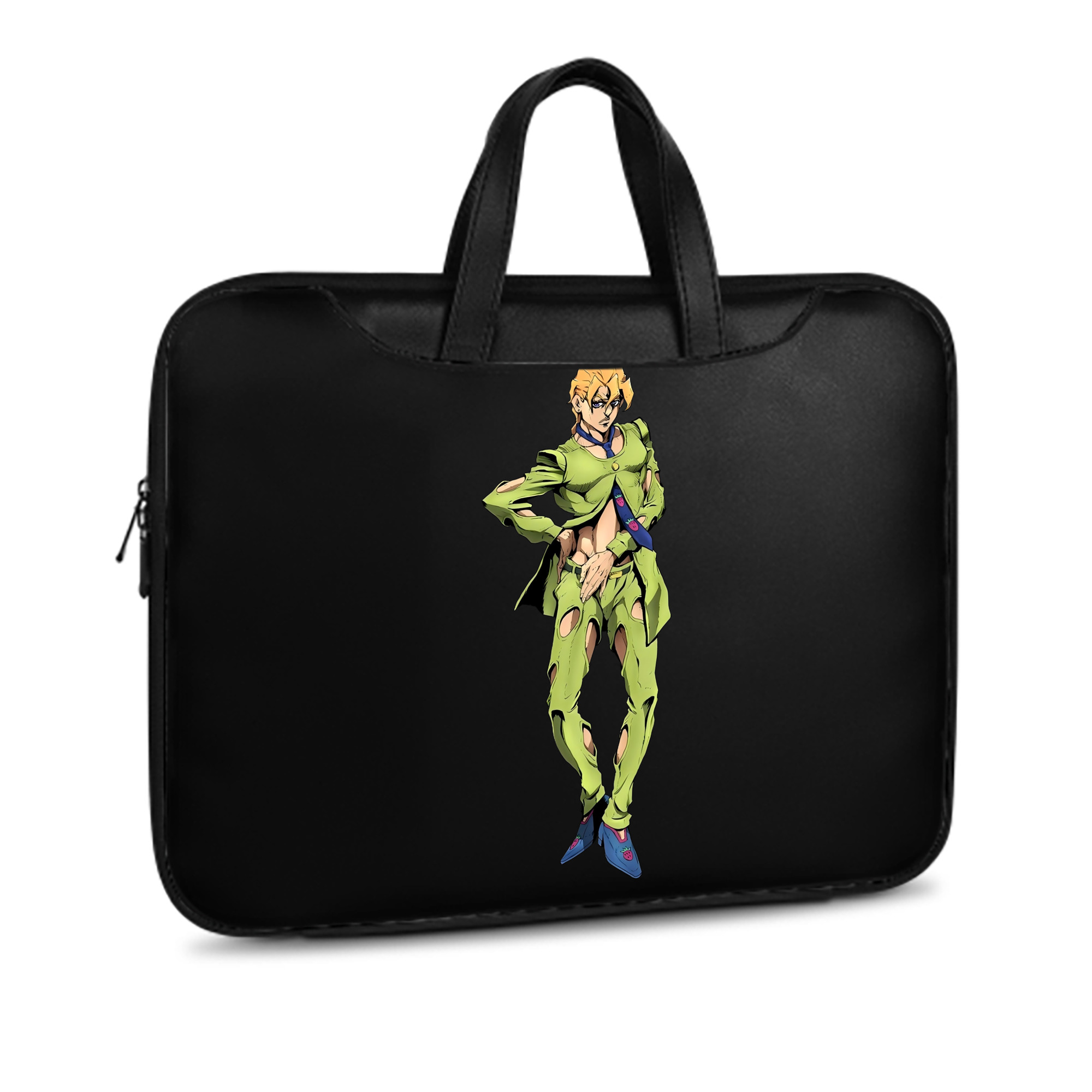 （画像用） ジョジョの奇妙な冒険 パンナコッタ?フー JoJo's Bizarre Adventure Pannacotta Fugo レザーラップトップバッグ　ノートパソコンケース